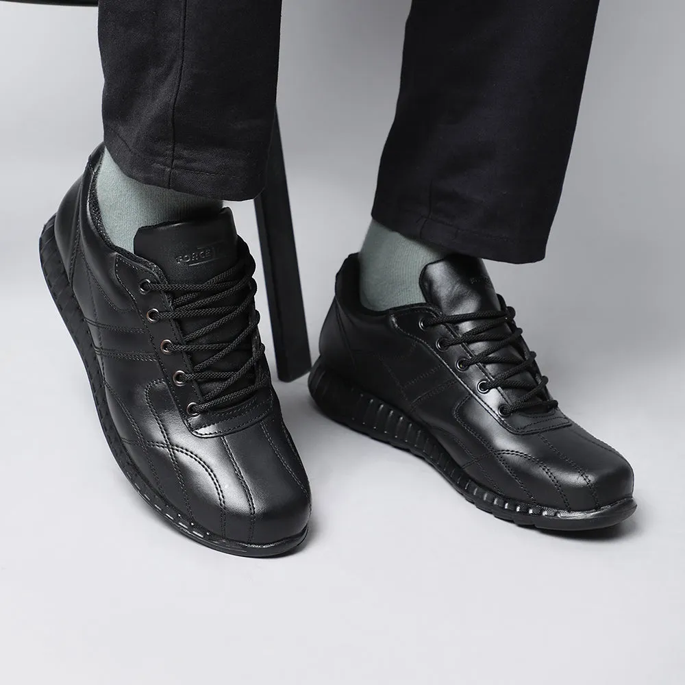 Chaussures décontractées à lacets Force 10 noires pour hommes 9906-05 par Liberty