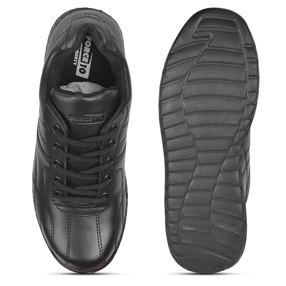 Chaussures décontractées à lacets Force 10 noires pour hommes 9906-05 par Liberty