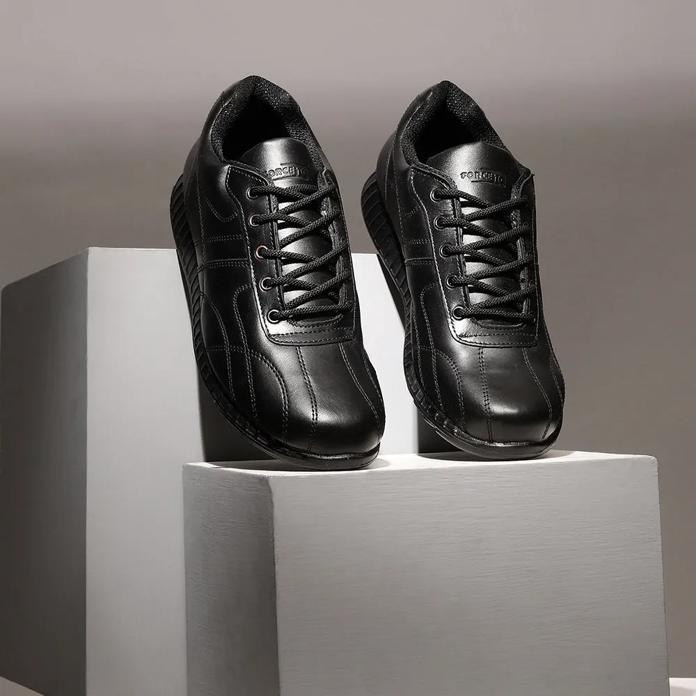 Chaussures décontractées à lacets Force 10 noires pour hommes 9906-05 par Liberty