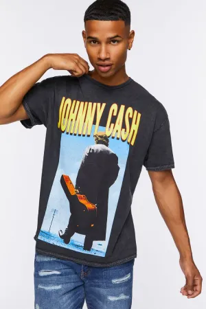 Forever 21 T-shirt graphique pour hommes Johnny Cash Noir/Multicolore Forever 21