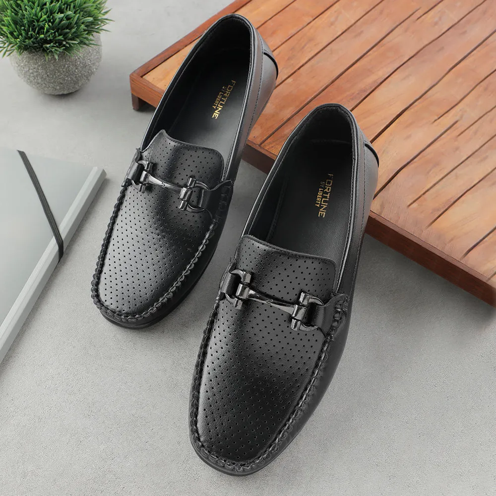 Mocassins Décontractés Fortune Noir Pour Hommes HML-10E Par Liberty