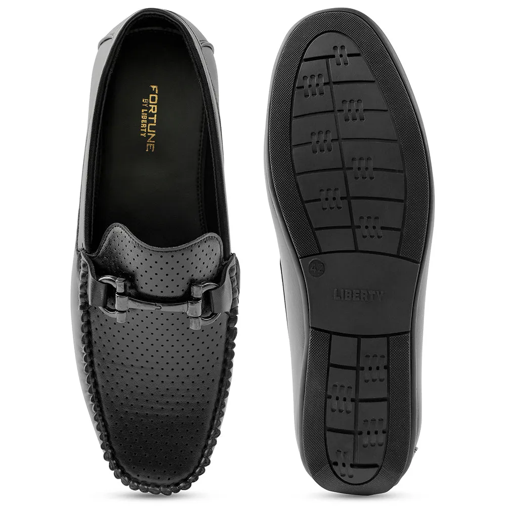 Mocassins Décontractés Fortune Noir Pour Hommes HML-10E Par Liberty