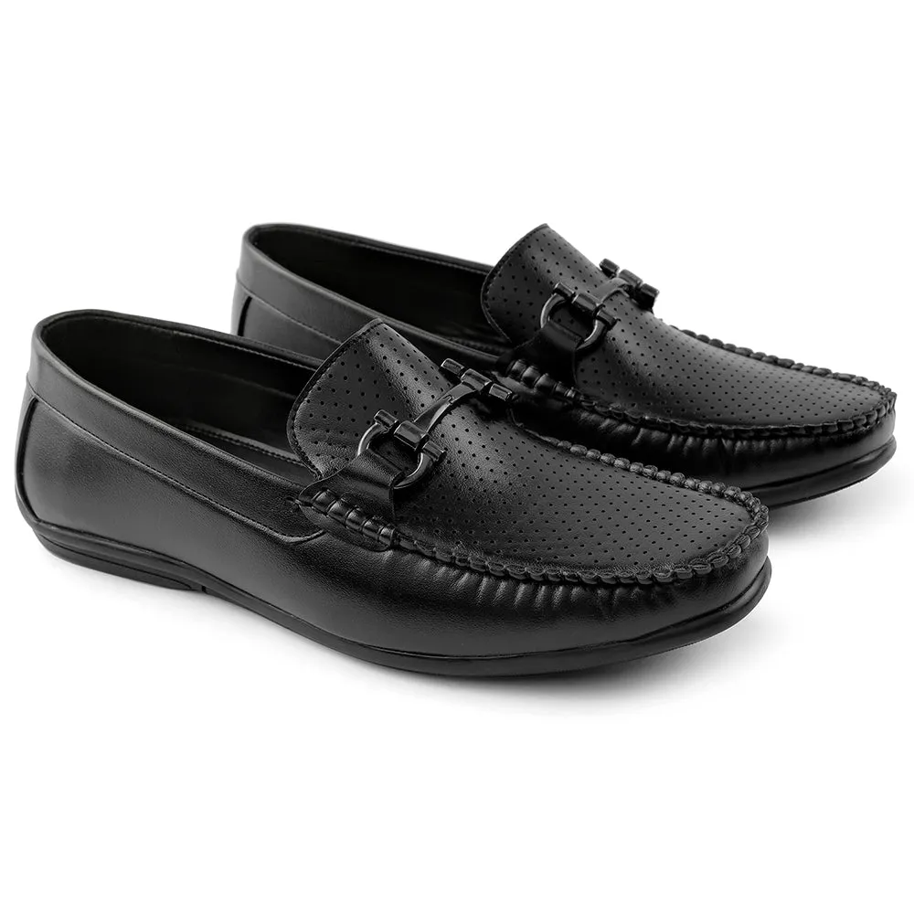 Mocassins Décontractés Fortune Noir Pour Hommes HML-10E Par Liberty