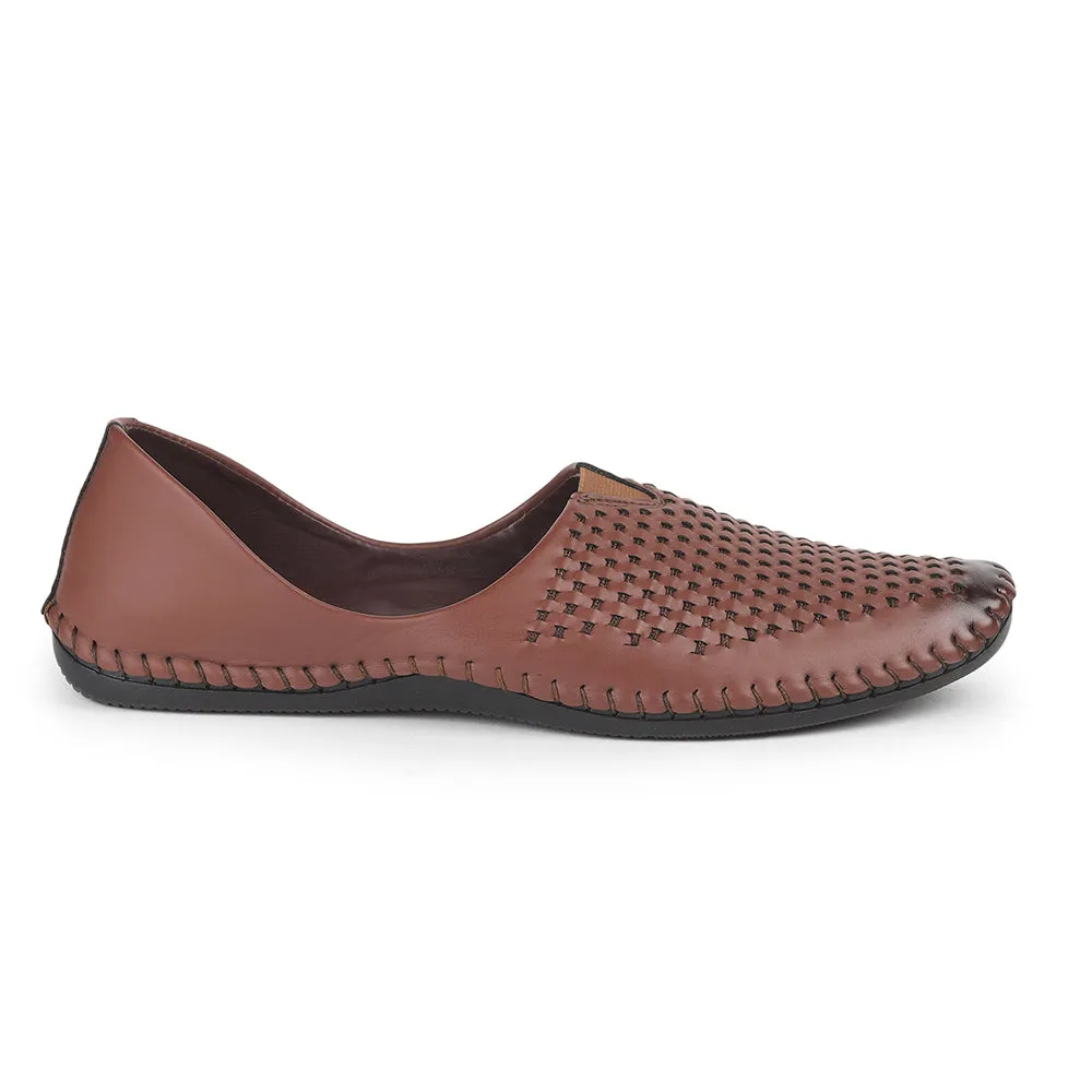 Mocassins décontractés Fortune Tan Mojari pour hommes AVN-40 par Liberty