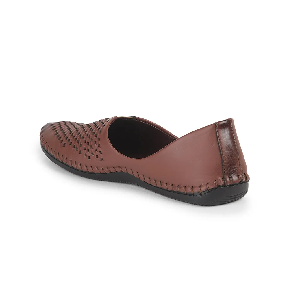 Mocassins décontractés Fortune Tan Mojari pour hommes AVN-40 par Liberty