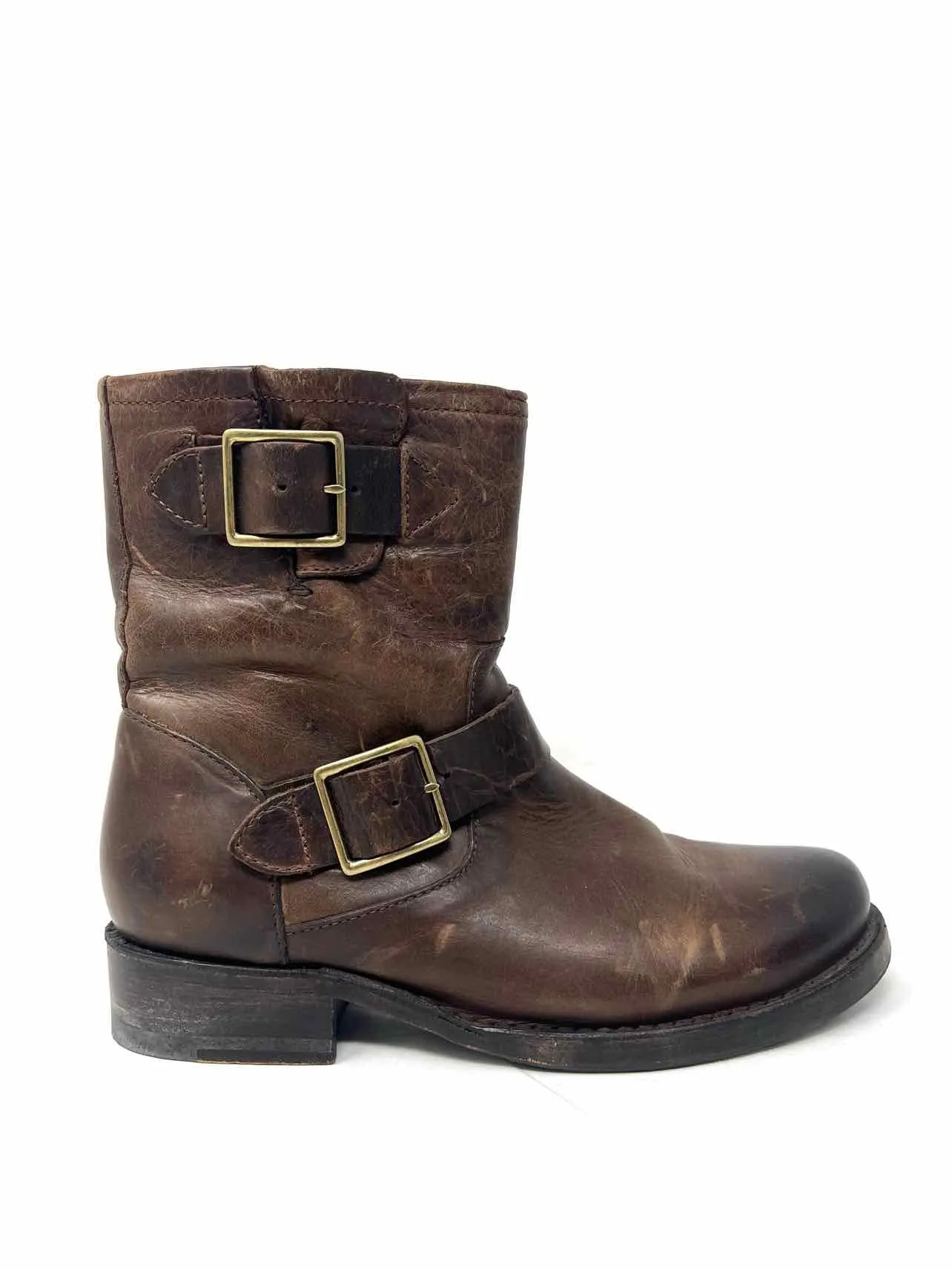 Chaussures Bottes en Cuir Marron avec Boucle(s) Frye Taille 6.5