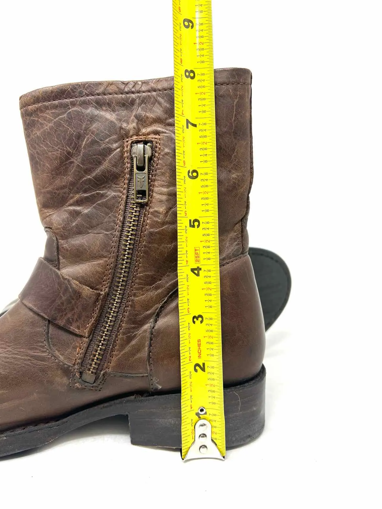 Chaussures Bottes en Cuir Marron avec Boucle(s) Frye Taille 6.5