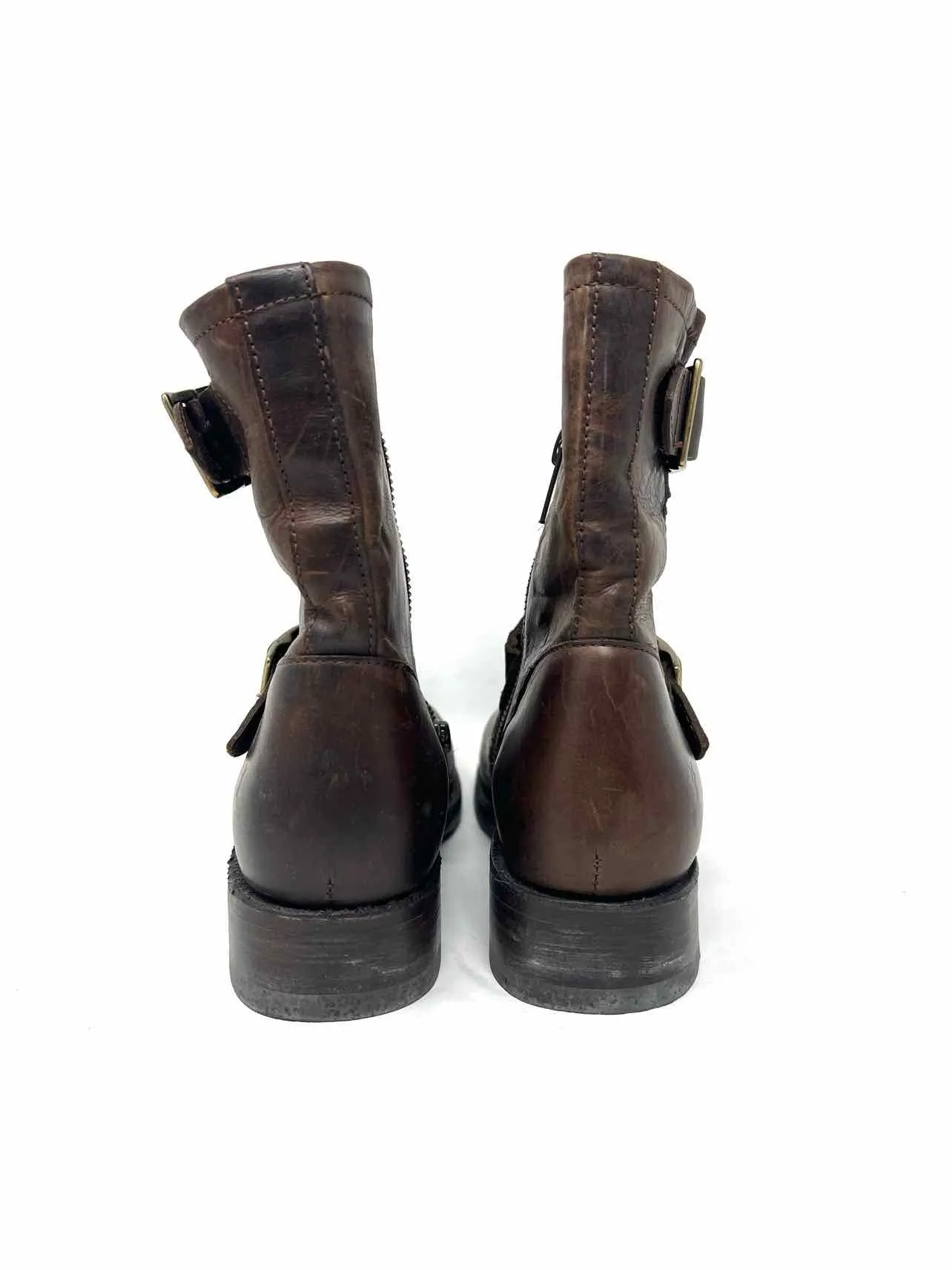 Chaussures Bottes en Cuir Marron avec Boucle(s) Frye Taille 6.5