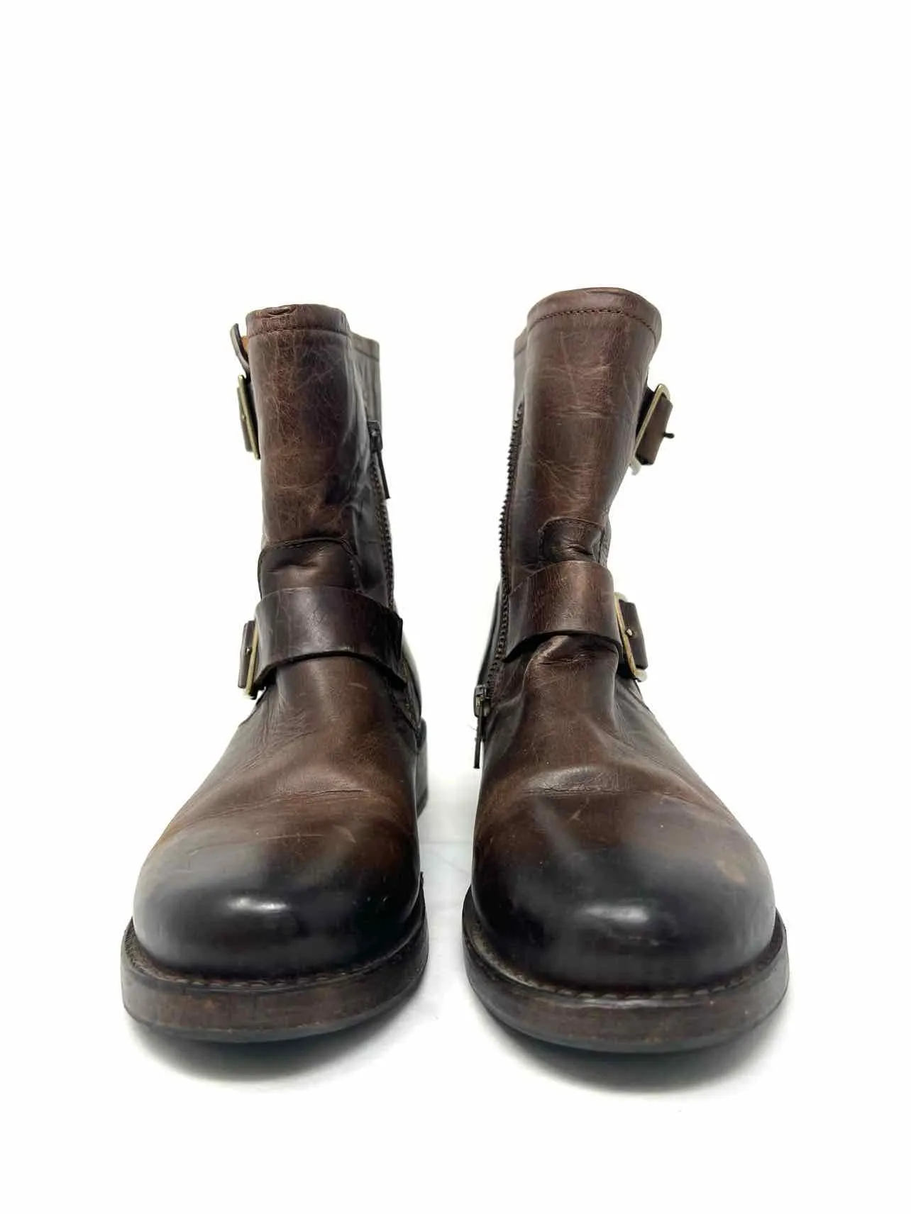 Chaussures Bottes en Cuir Marron avec Boucle(s) Frye Taille 6.5