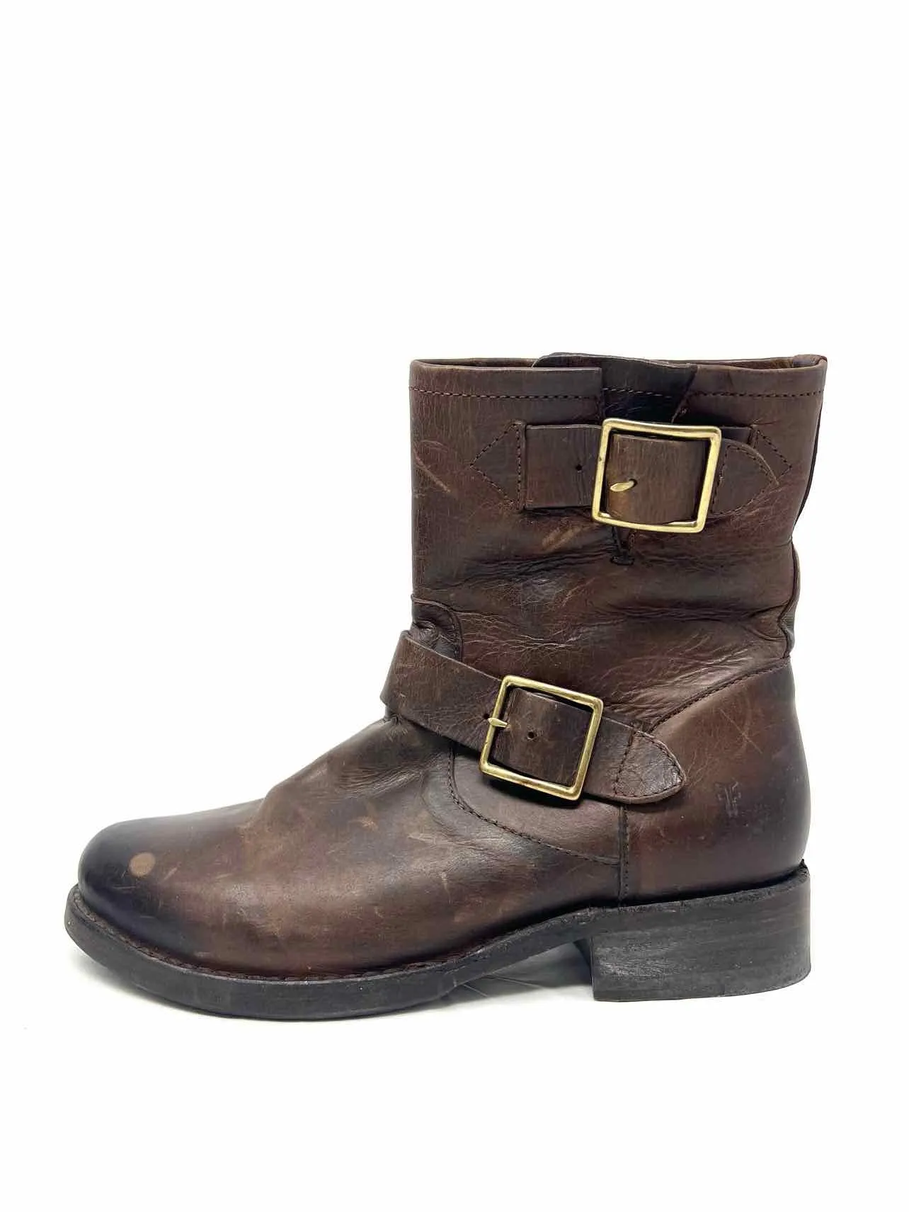 Chaussures Bottes en Cuir Marron avec Boucle(s) Frye Taille 6.5