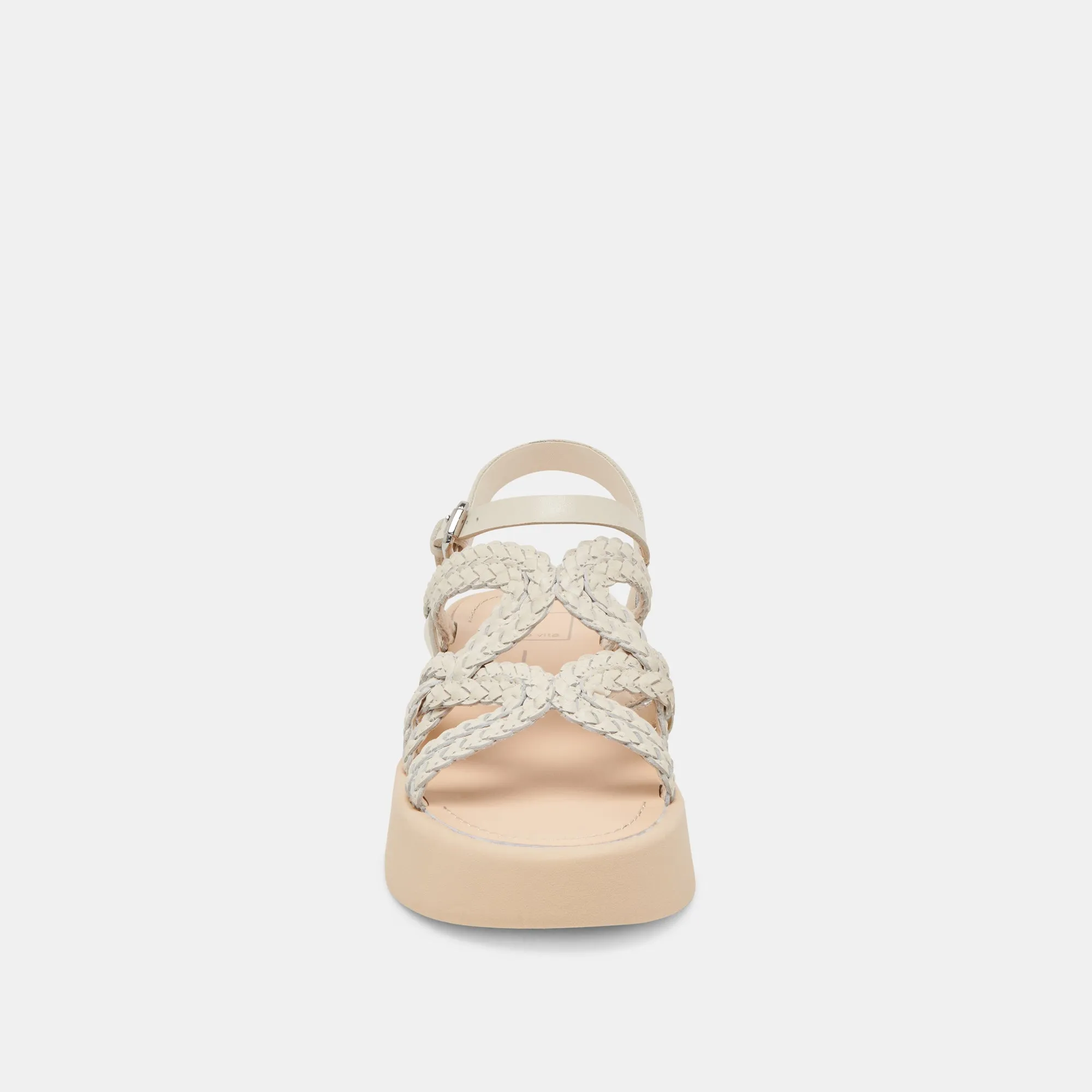 SANDALES GATSBY EN CUIR CRÈME