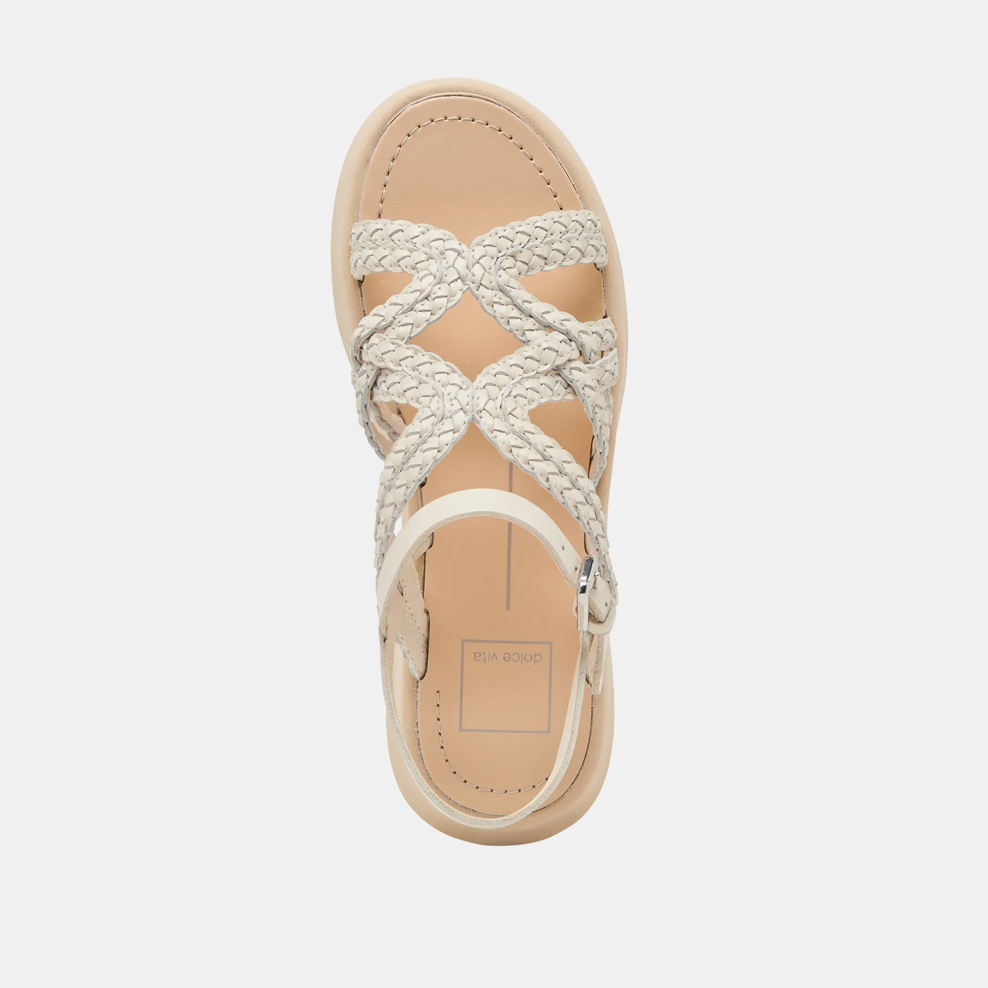 SANDALES GATSBY EN CUIR CRÈME