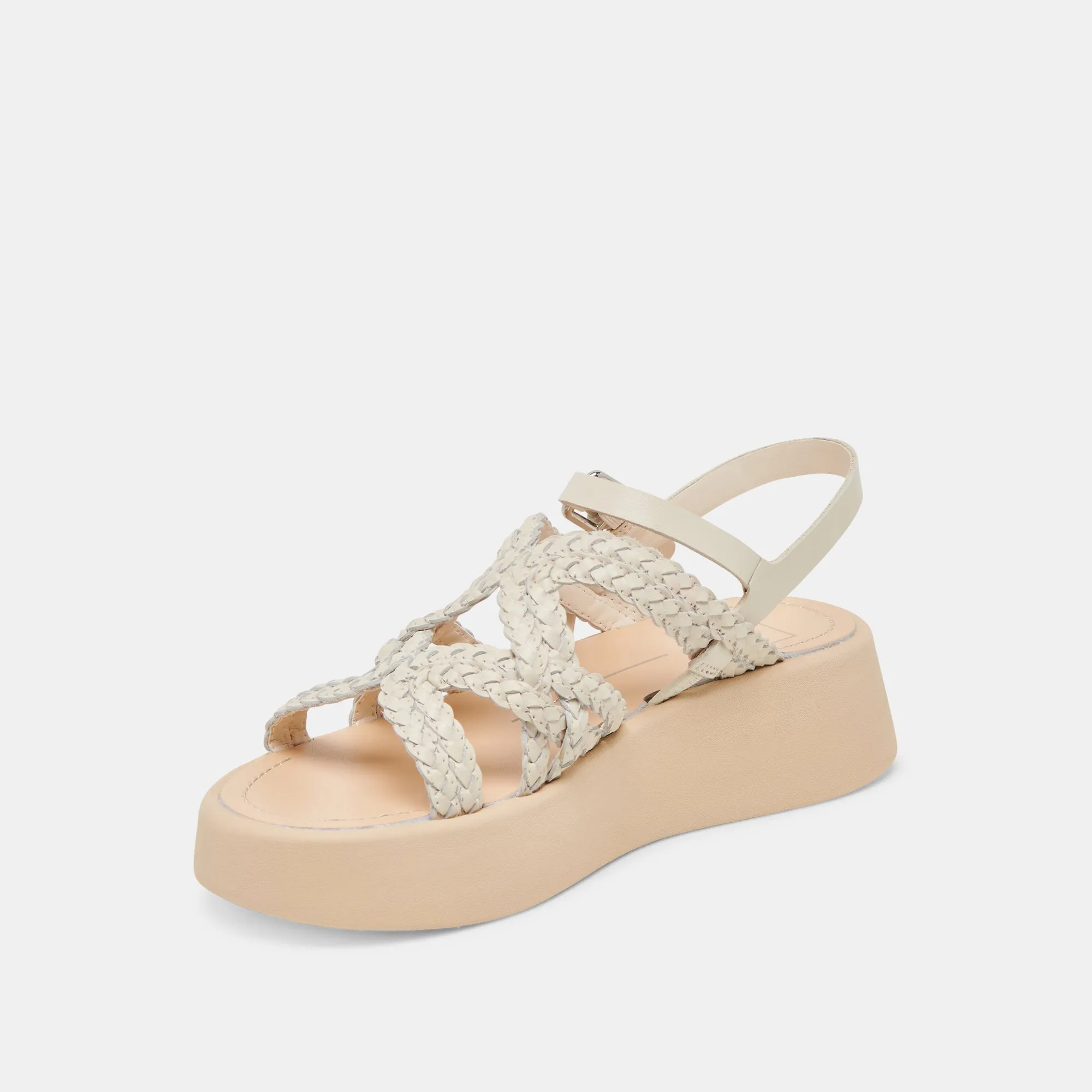 SANDALES GATSBY EN CUIR CRÈME