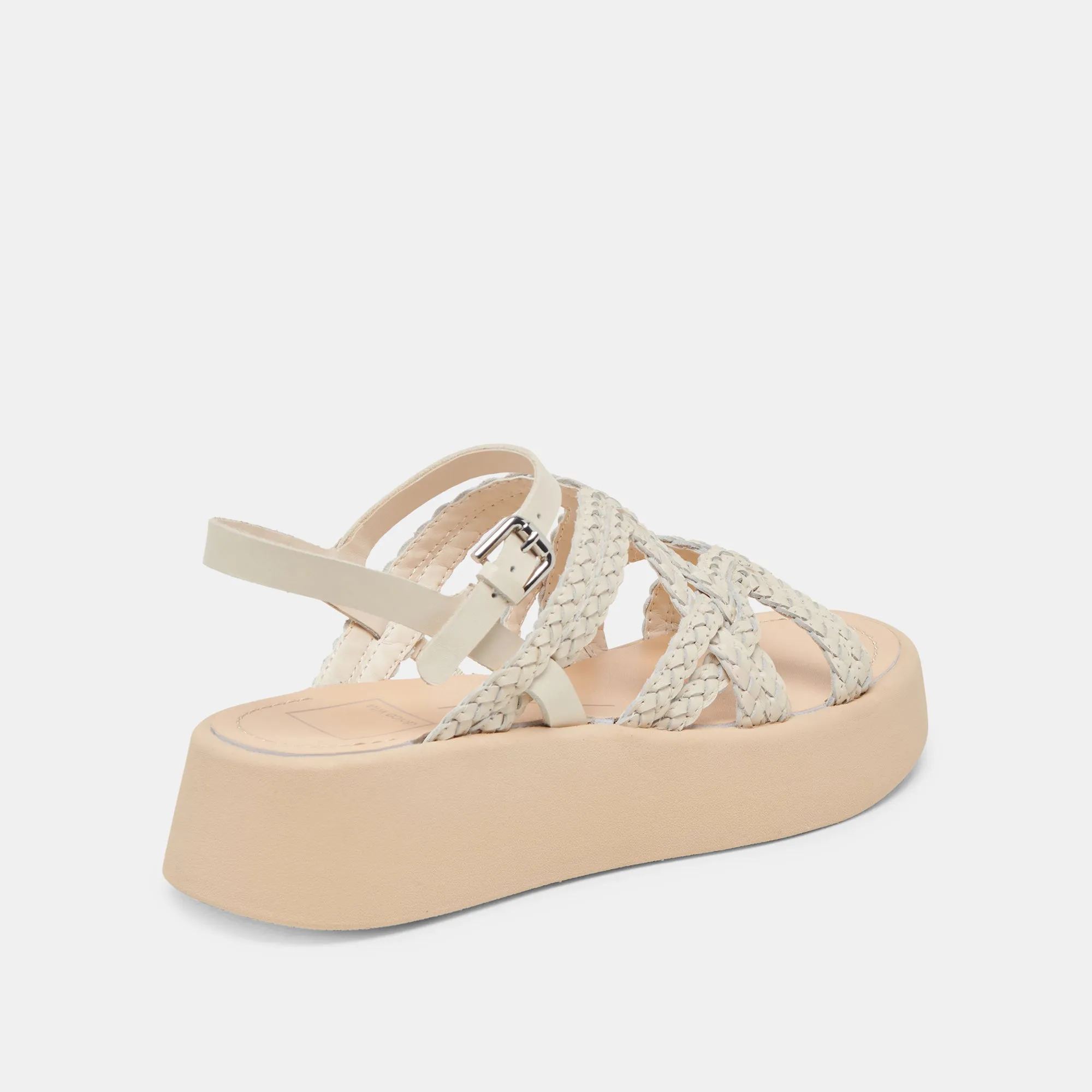 SANDALES GATSBY EN CUIR CRÈME
