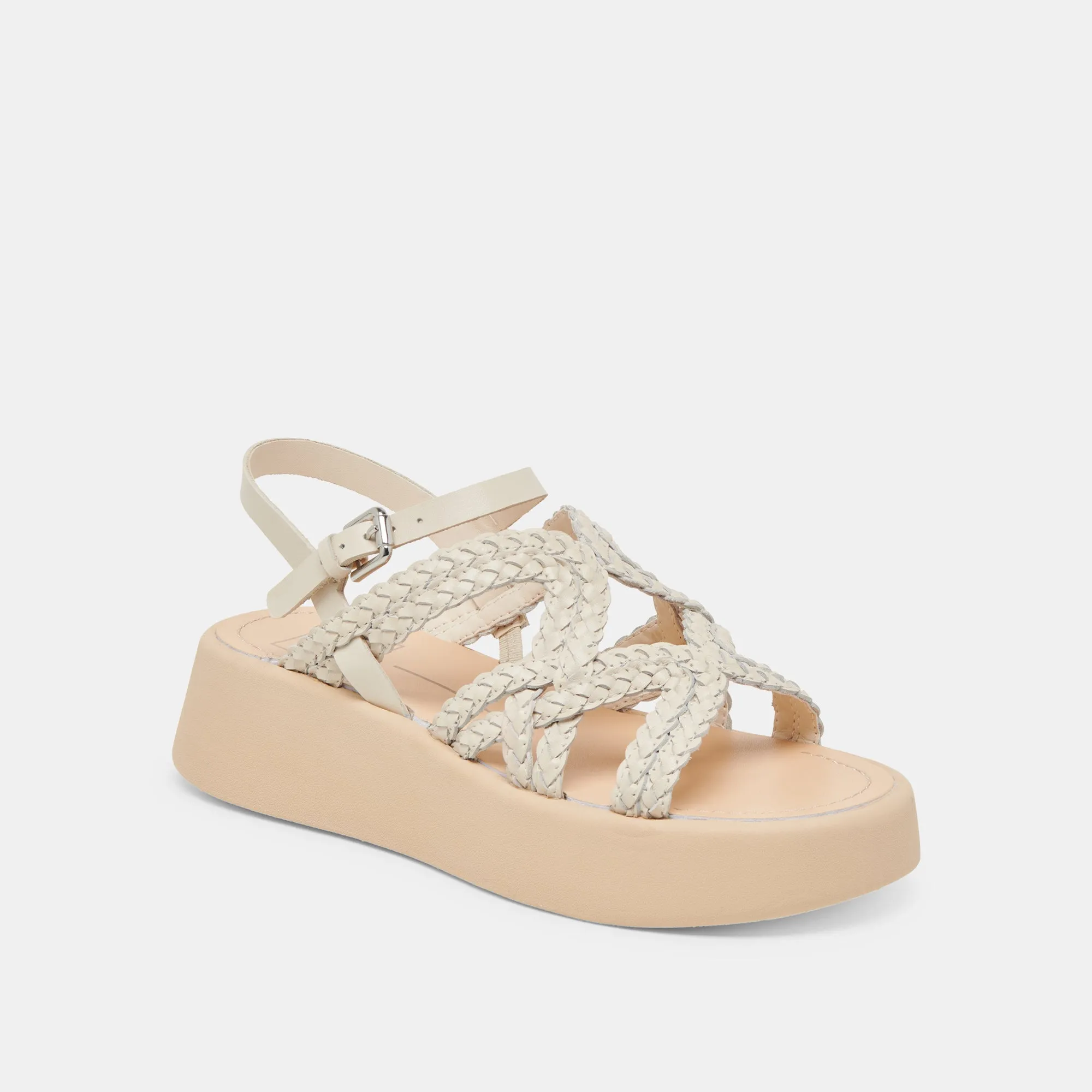 SANDALES GATSBY EN CUIR CRÈME