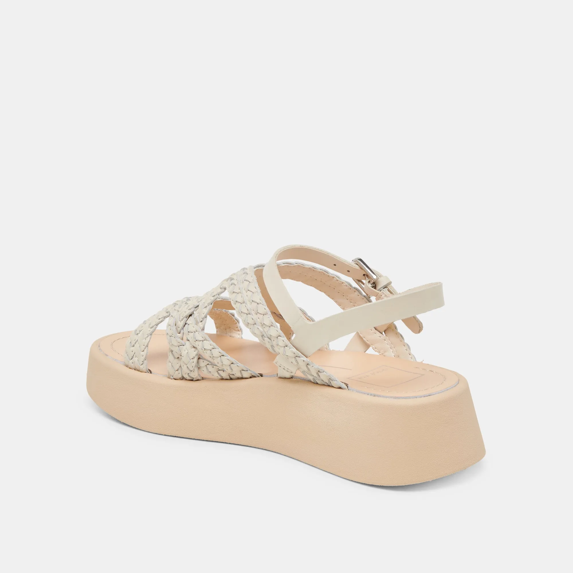 SANDALES GATSBY EN CUIR CRÈME