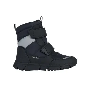 Geox Garçon (Tailles 30-41) Flexyper Noir/Gris Bottes Hautes Imperméables