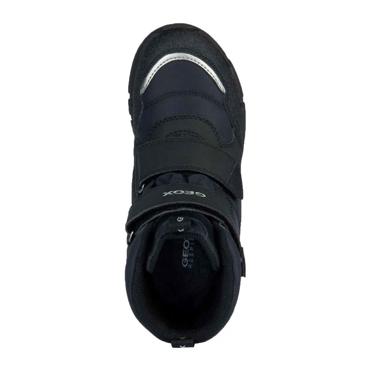 Geox Garçon (Tailles 30-41) Flexyper Noir/Gris Bottes Hautes Imperméables