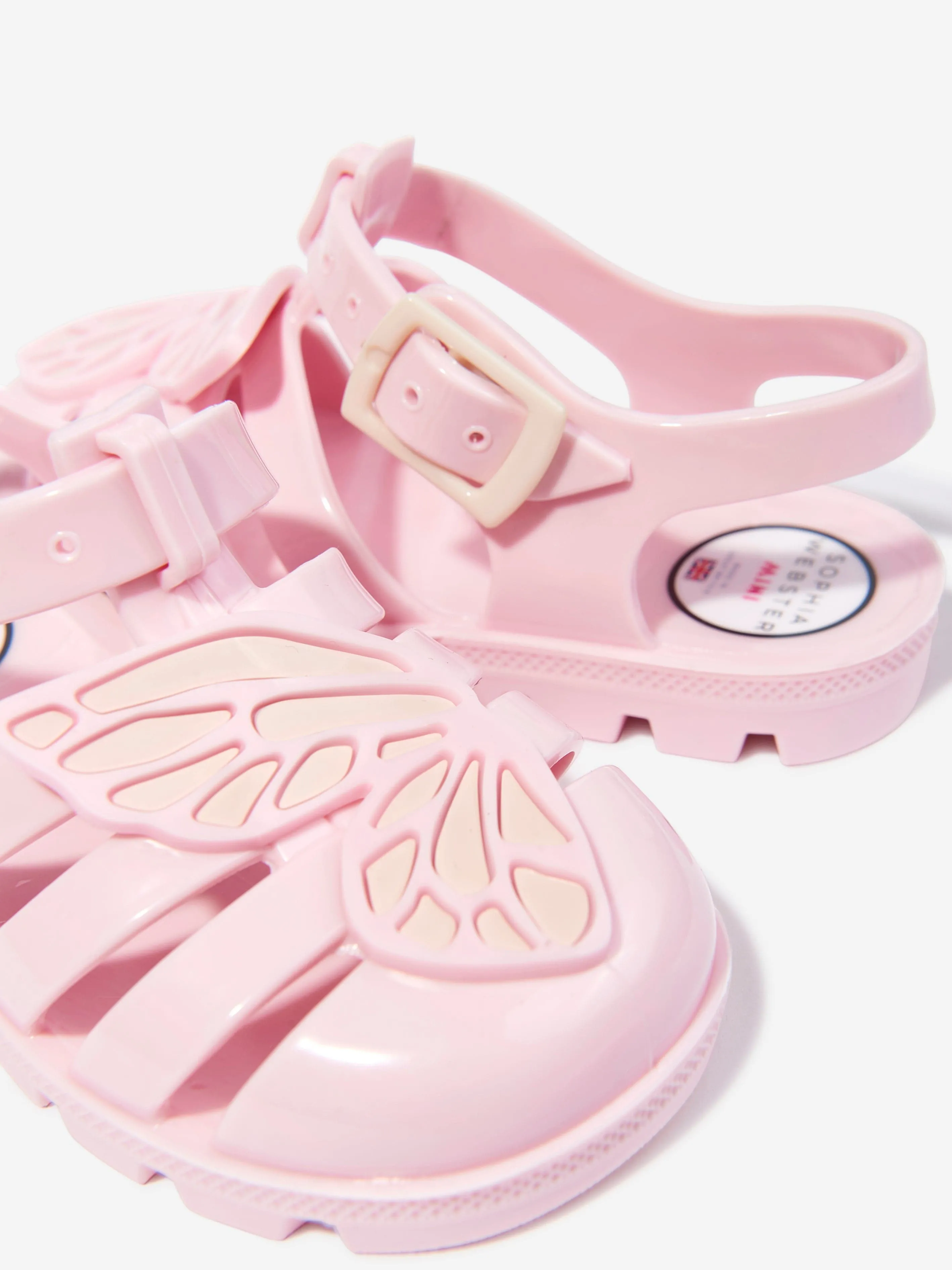 Sandales Papillon en Gelée pour Filles en Rose