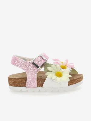 Sandales à paillettes Daisy pour filles en rose