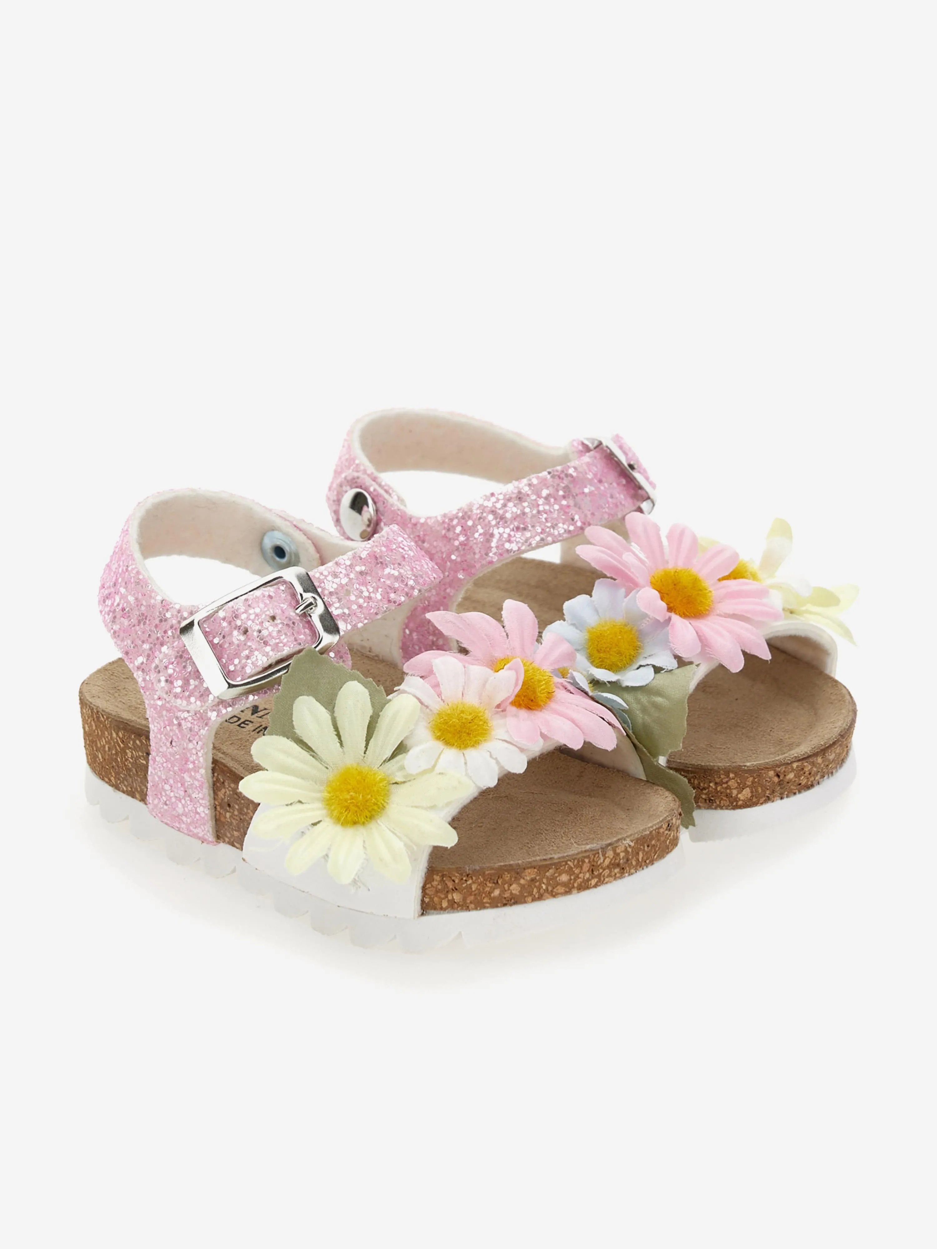 Sandales à paillettes Daisy pour filles en rose