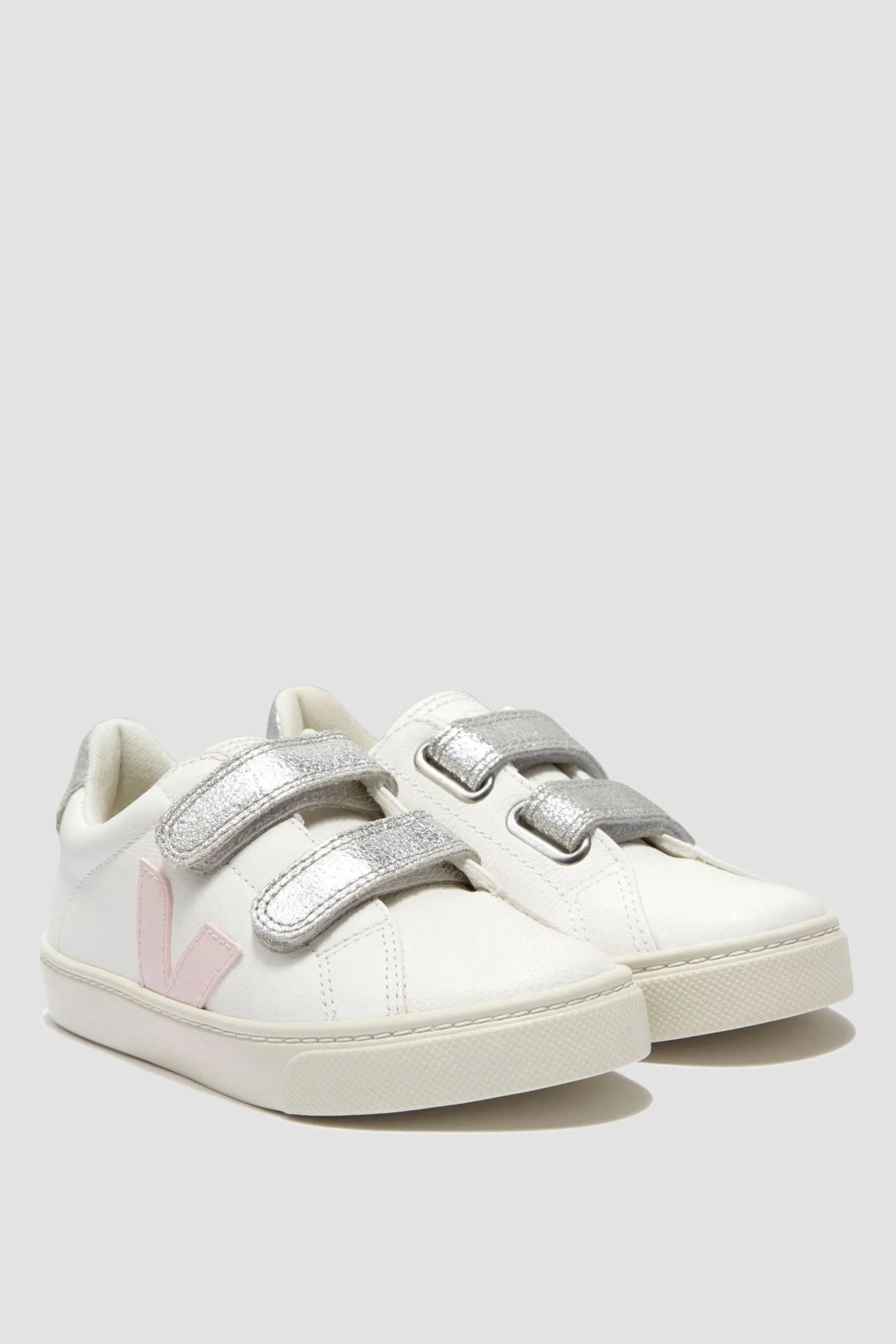 Baskets en cuir ChromeFree Esplar pour filles en blanc