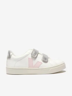 Baskets en cuir ChromeFree Esplar pour filles en blanc