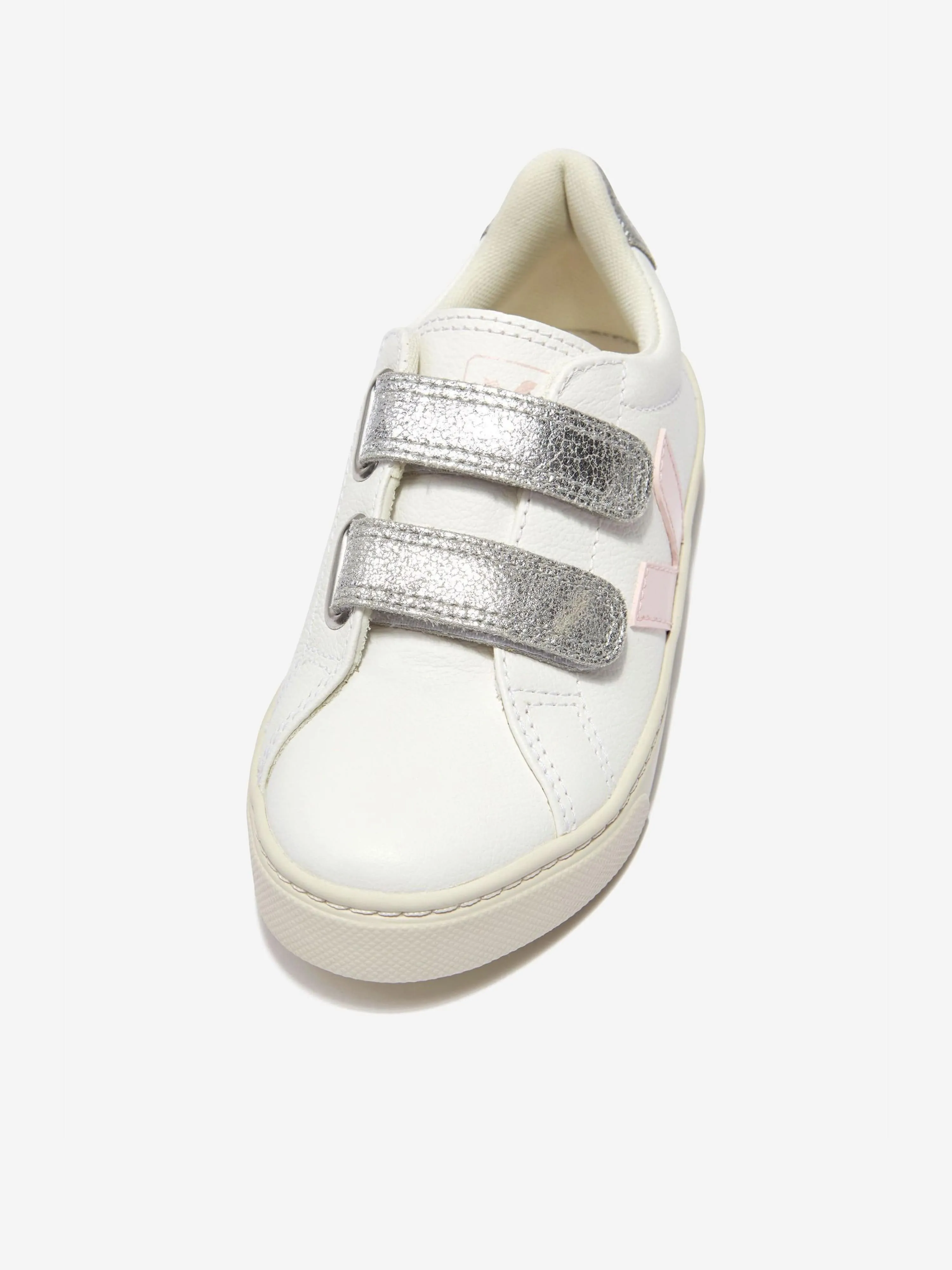 Baskets en cuir ChromeFree Esplar pour filles en blanc