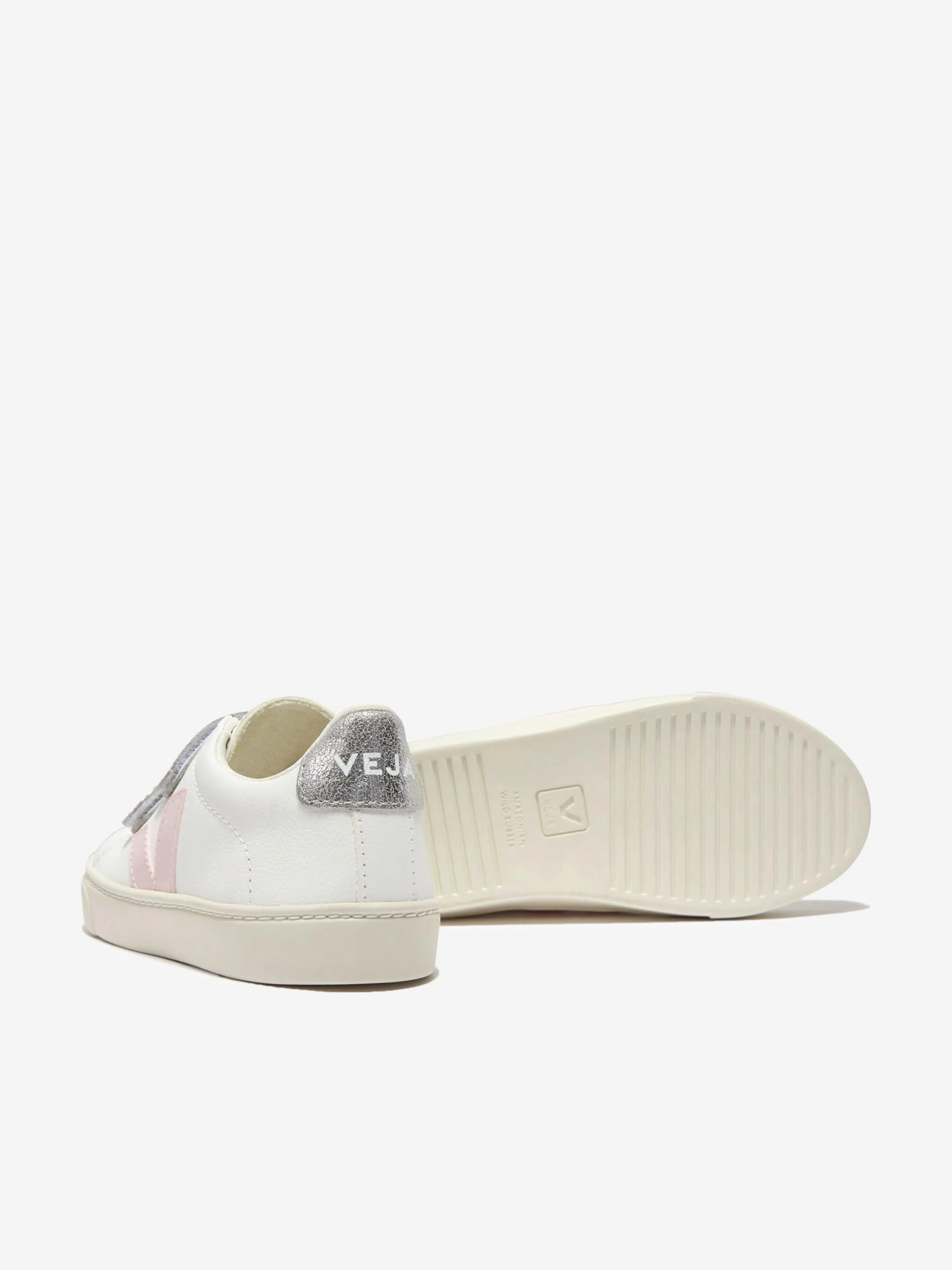 Baskets en cuir ChromeFree Esplar pour filles en blanc