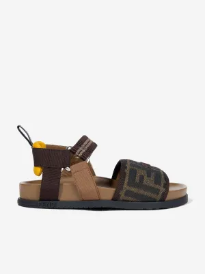 Sandales Jacquard FF pour Filles en Marron