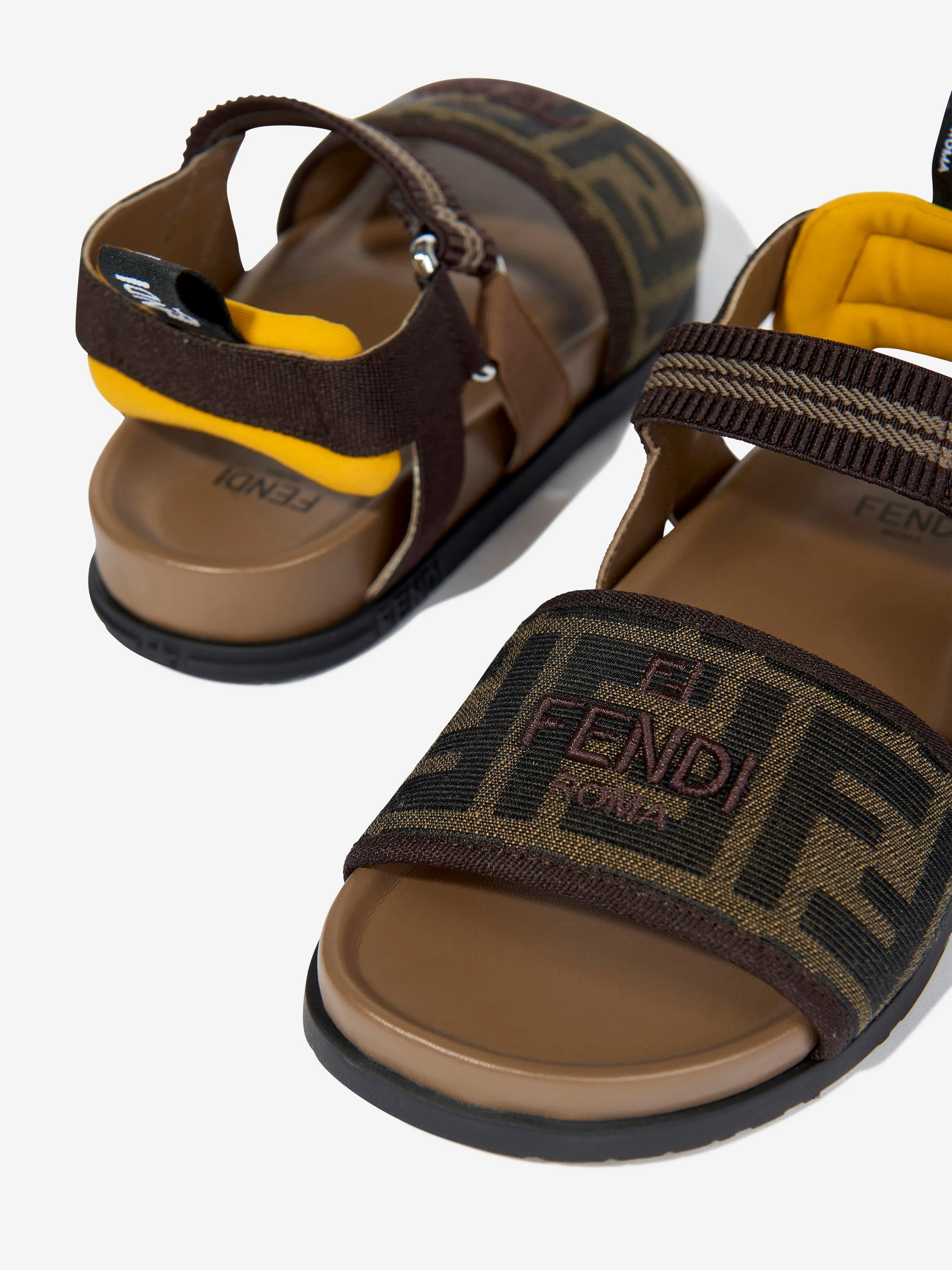 Sandales Jacquard FF pour Filles en Marron