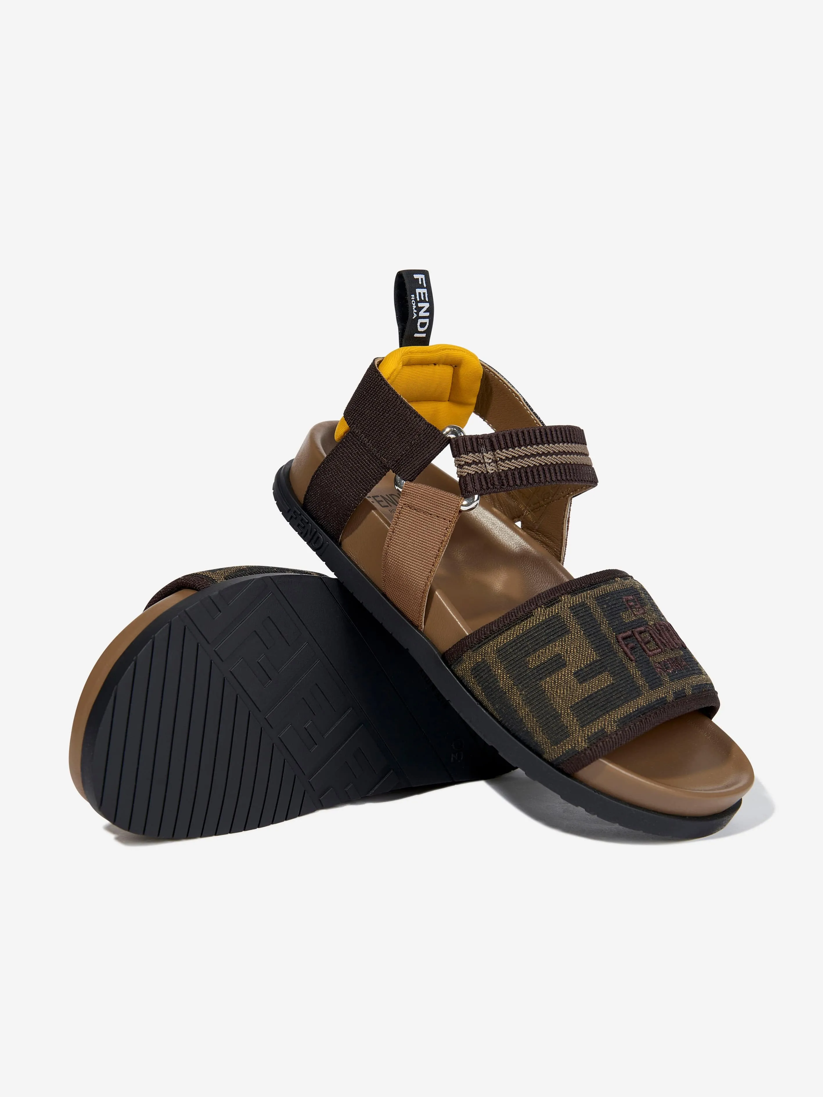 Sandales Jacquard FF pour Filles en Marron