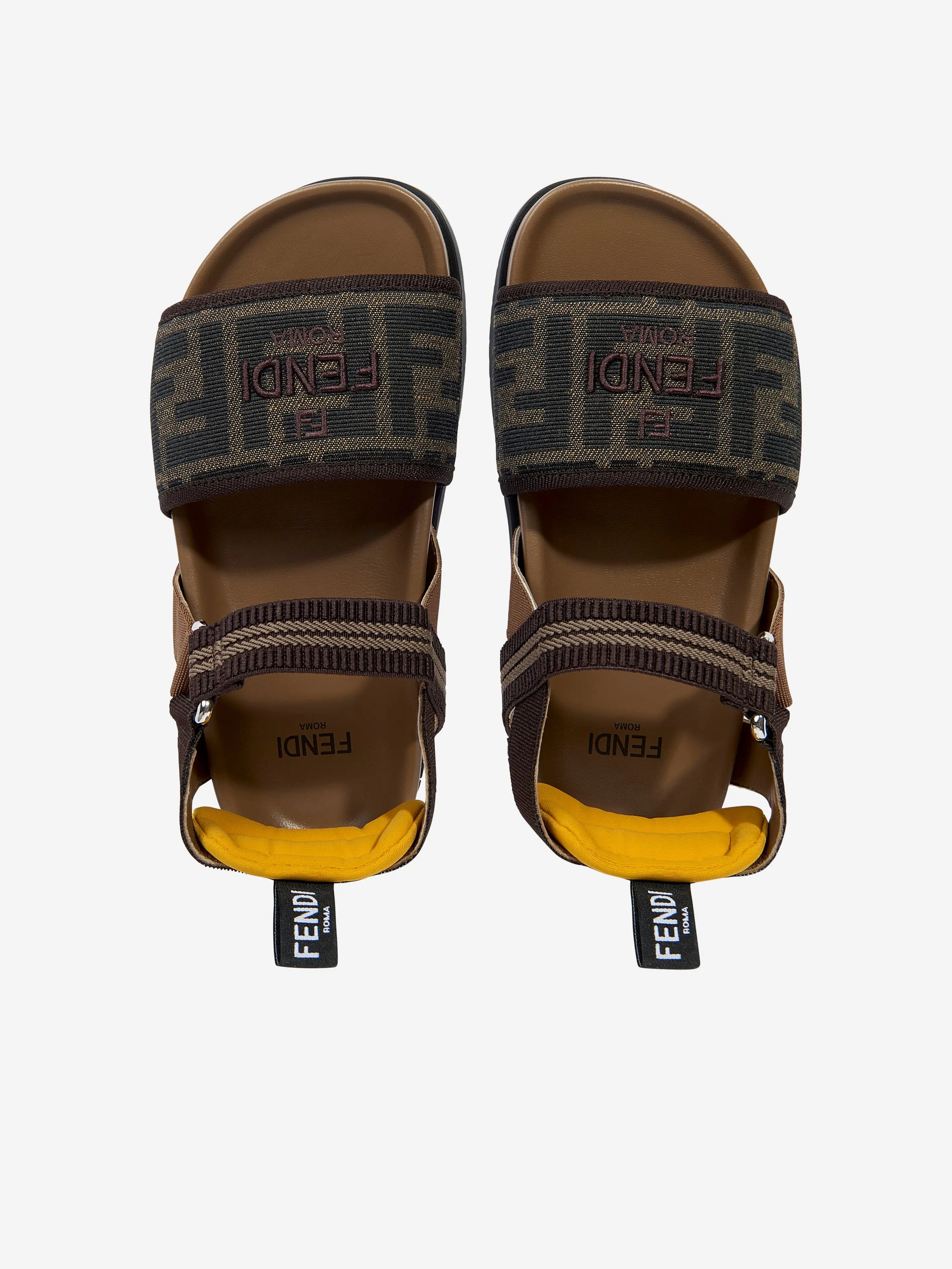 Sandales Jacquard FF pour Filles en Marron