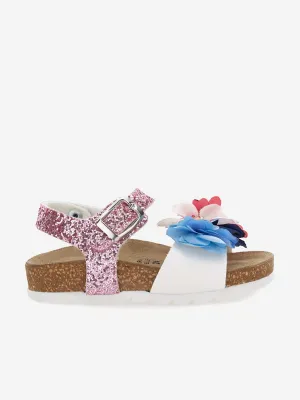 Sandales à paillettes multicolores pour filles