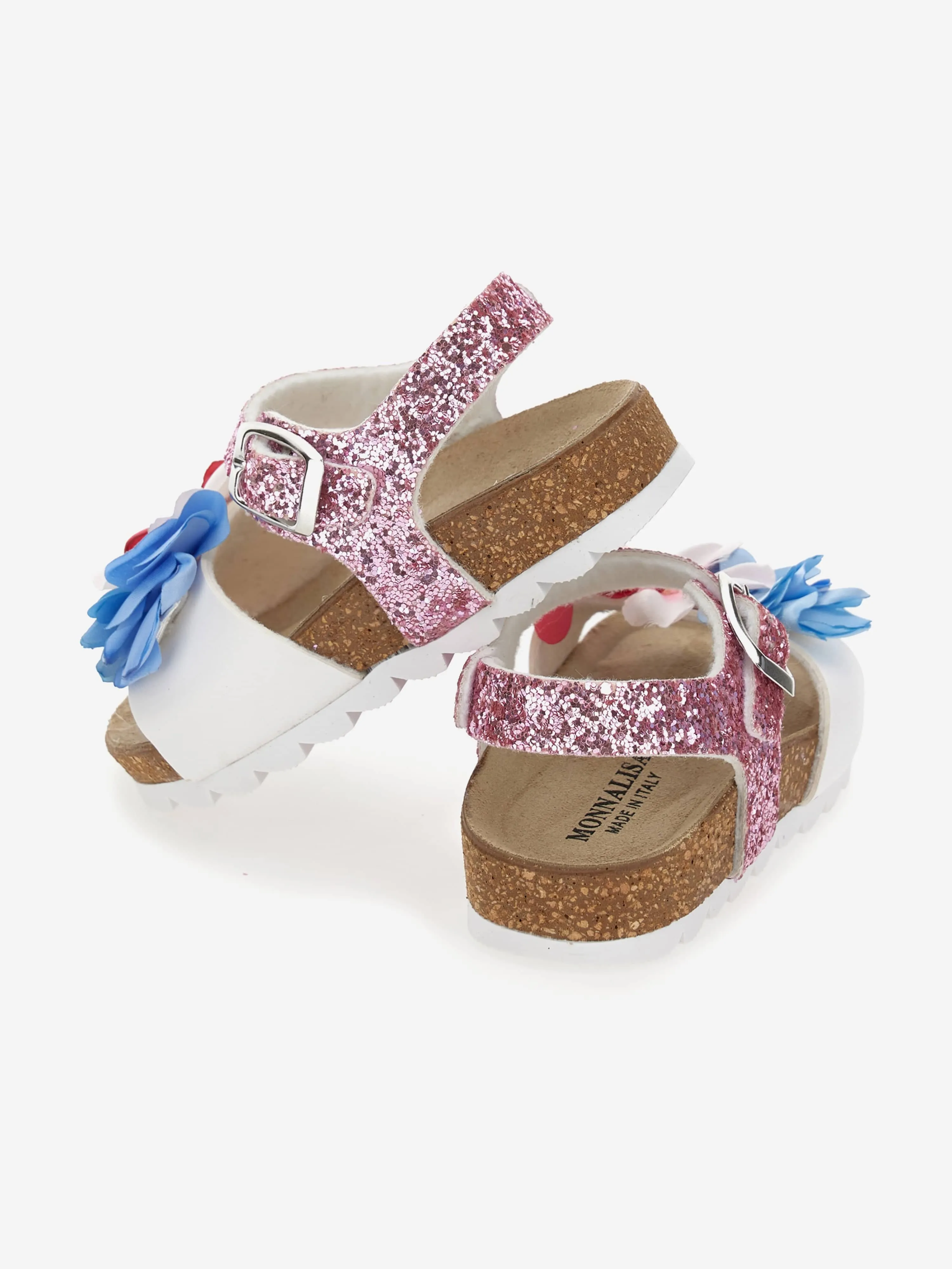 Sandales à paillettes multicolores pour filles