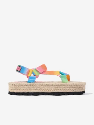 Sandales à bandes logo pour filles multicolores