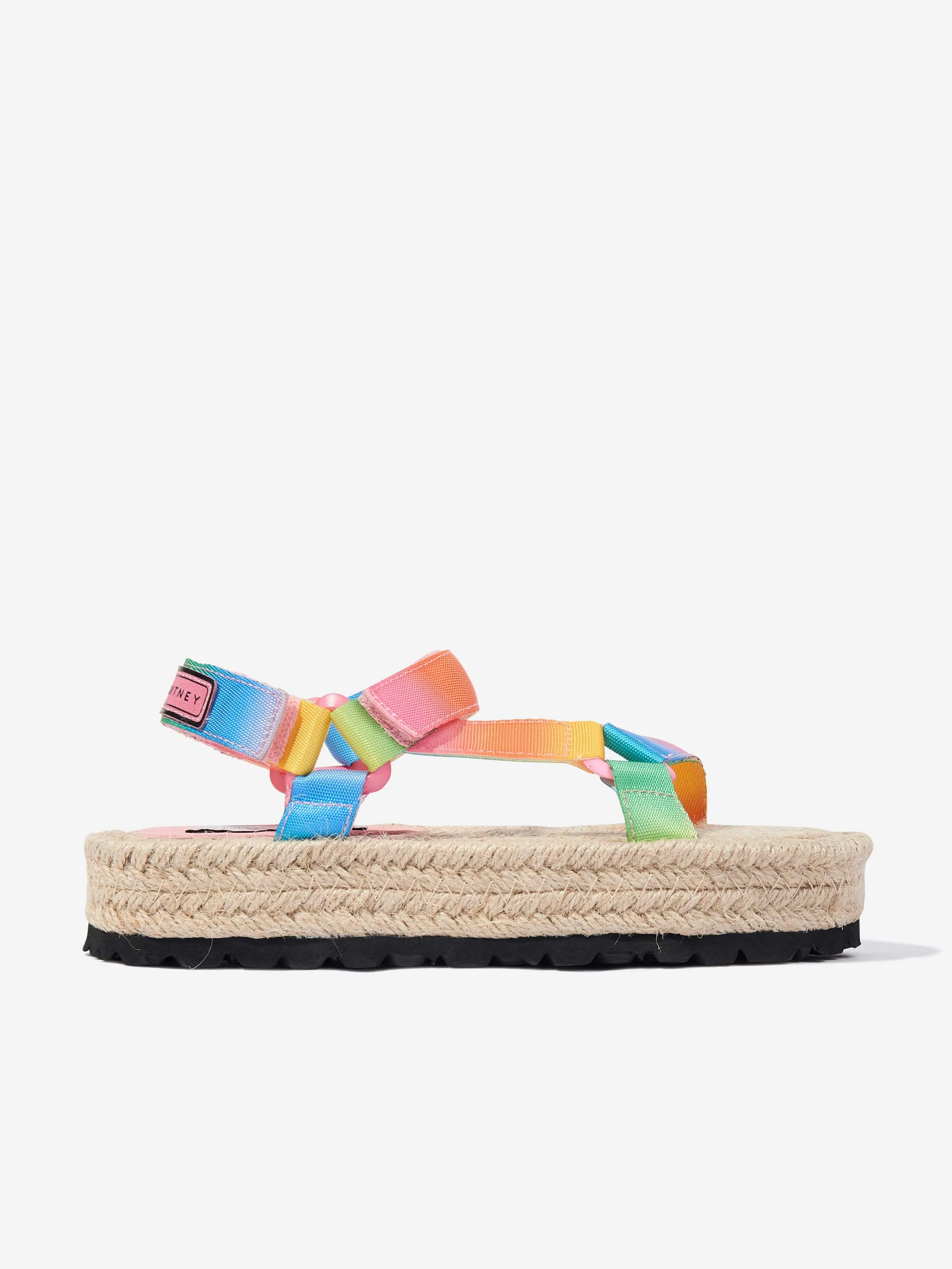 Sandales à bandes logo pour filles multicolores