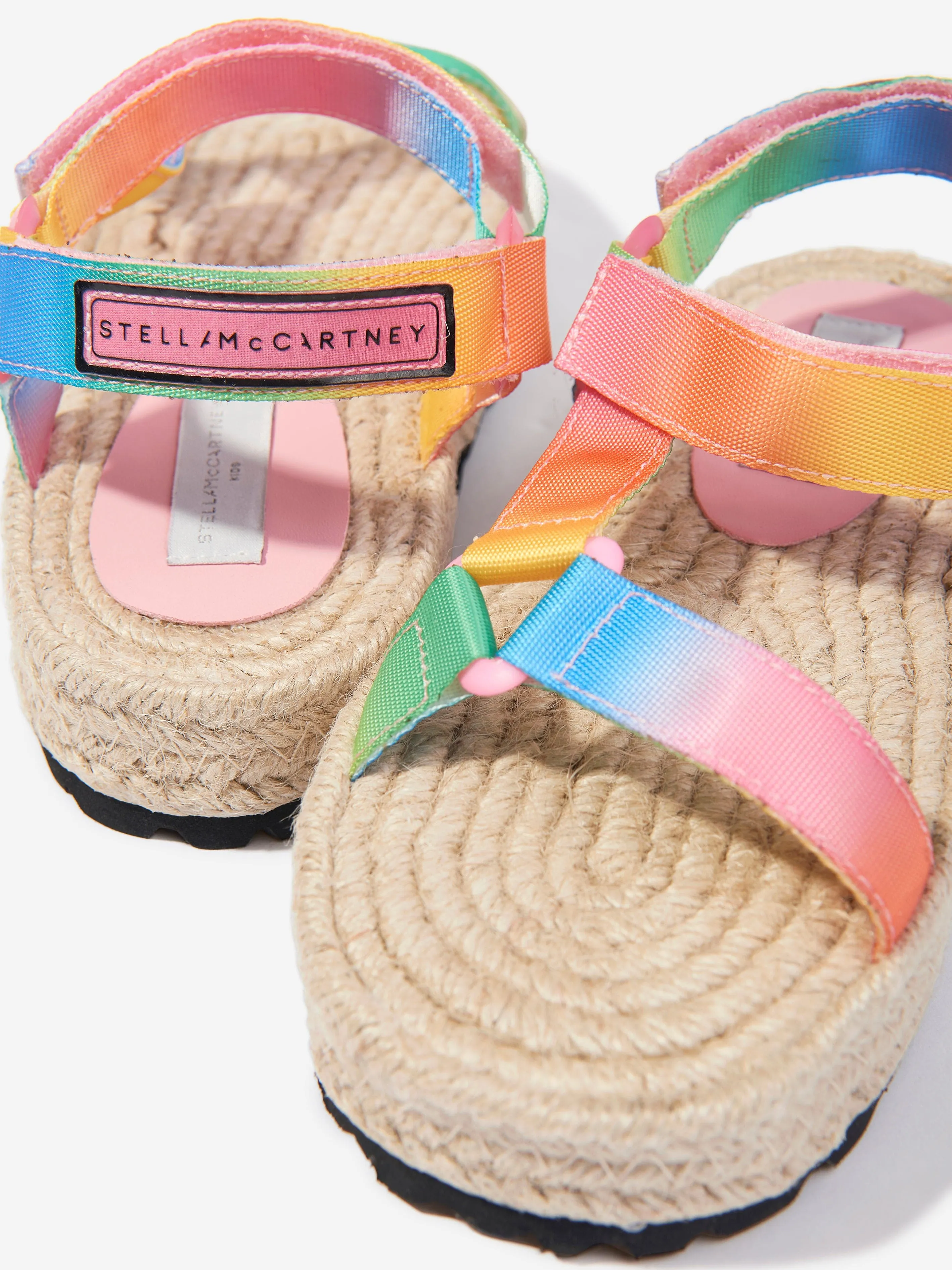 Sandales à bandes logo pour filles multicolores