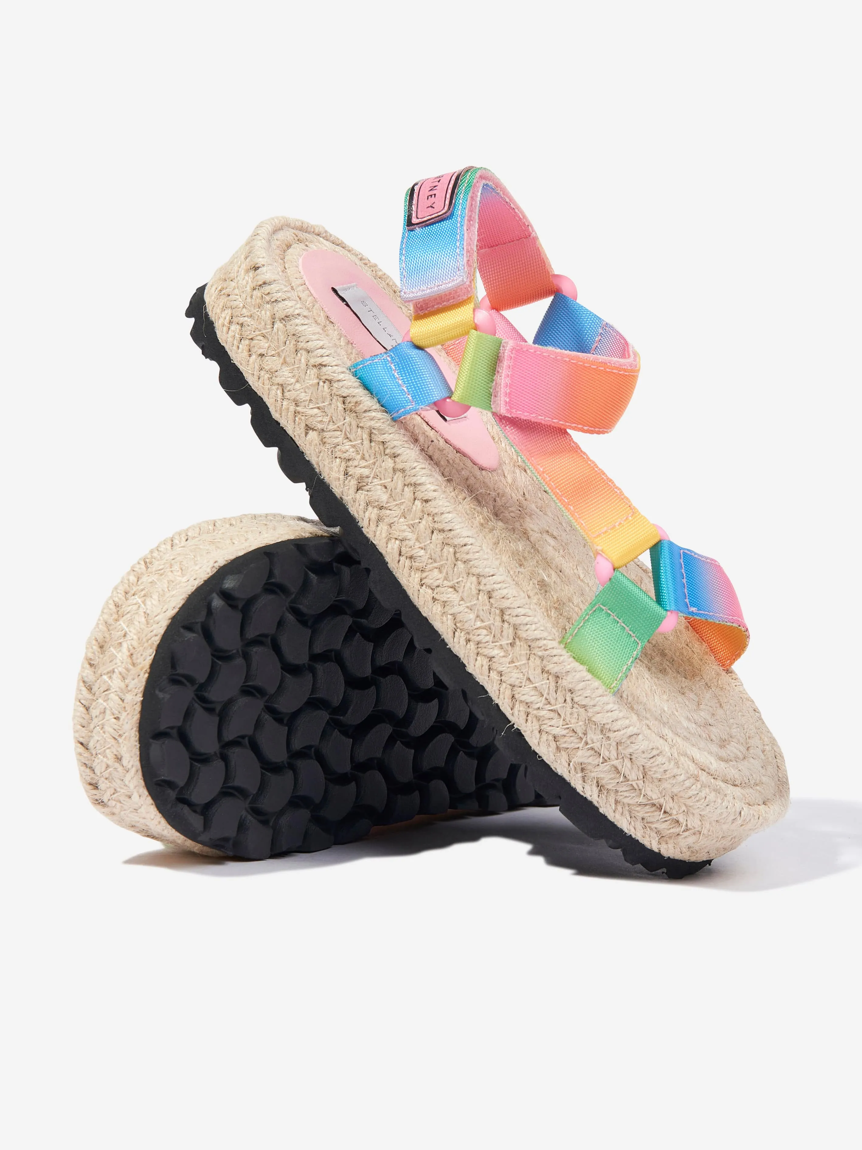 Sandales à bandes logo pour filles multicolores