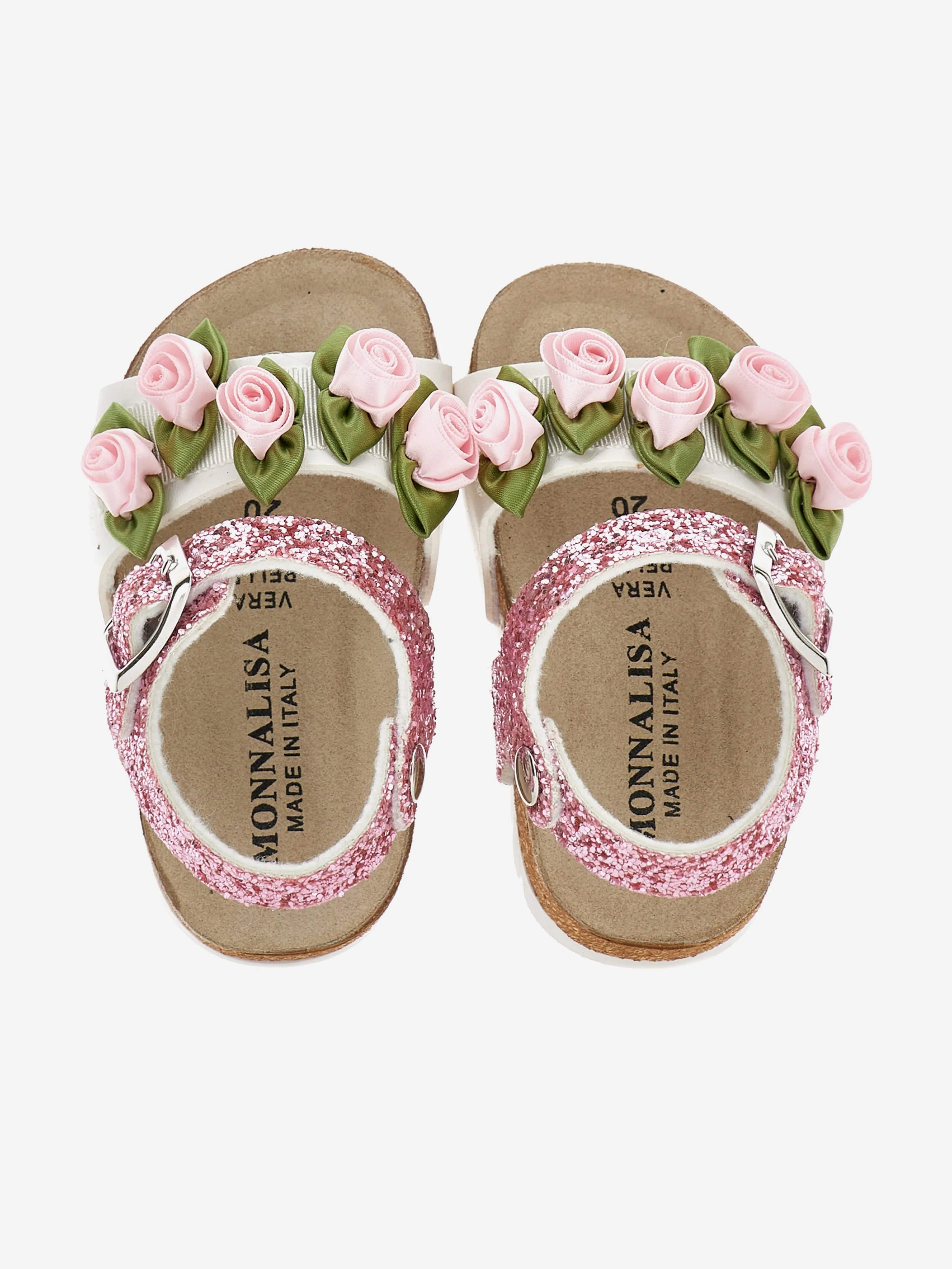 Sandales à Paillettes Rose pour Filles en Rose