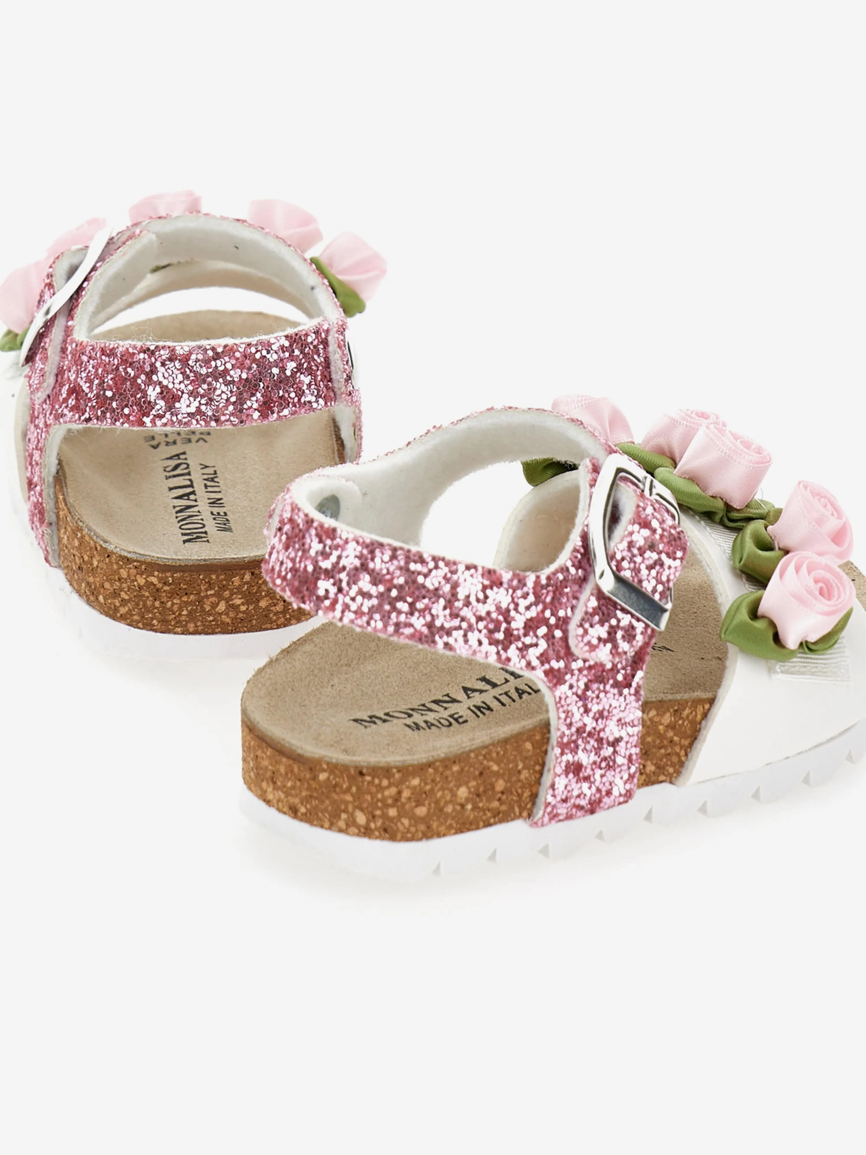 Sandales à Paillettes Rose pour Filles en Rose
