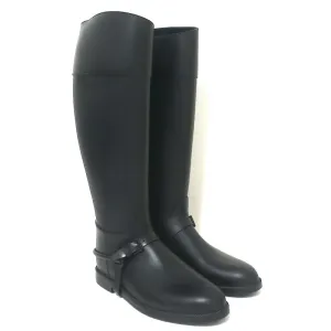Bottes d'équitation en caoutchouc Givenchy Noir Taille 38 Bottes de pluie montantes
