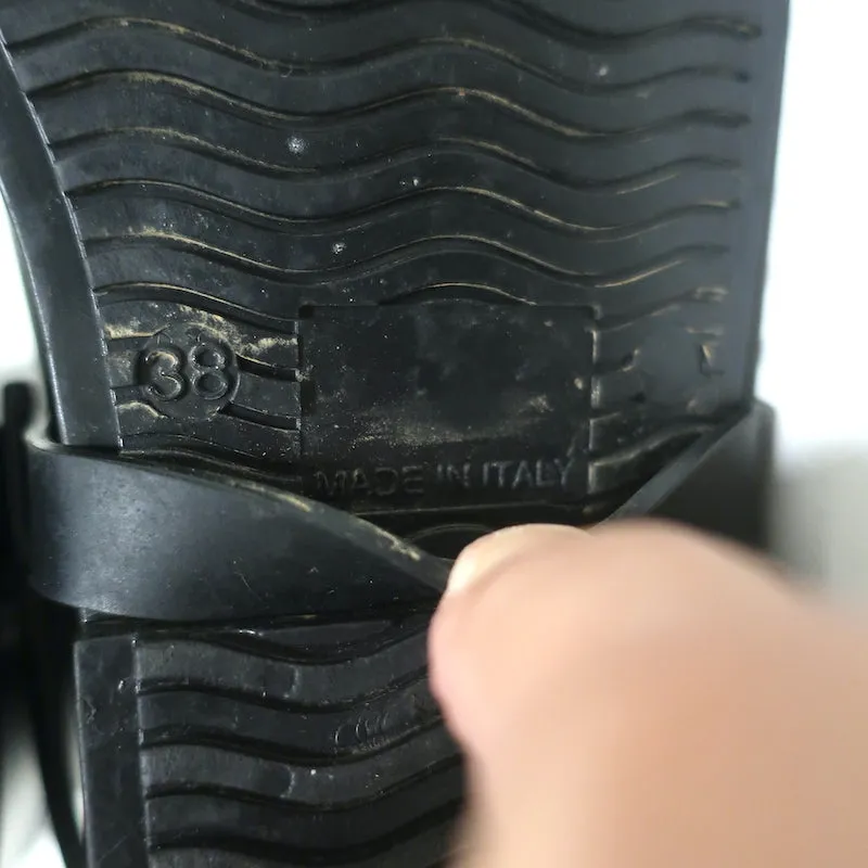 Bottes d'équitation en caoutchouc Givenchy Noir Taille 38 Bottes de pluie montantes