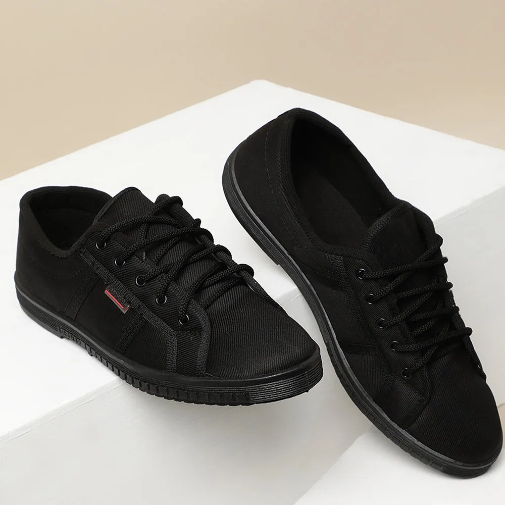 Chaussures Casual à Lacets Noires Pour Homme JUMPER-E Par Liberty