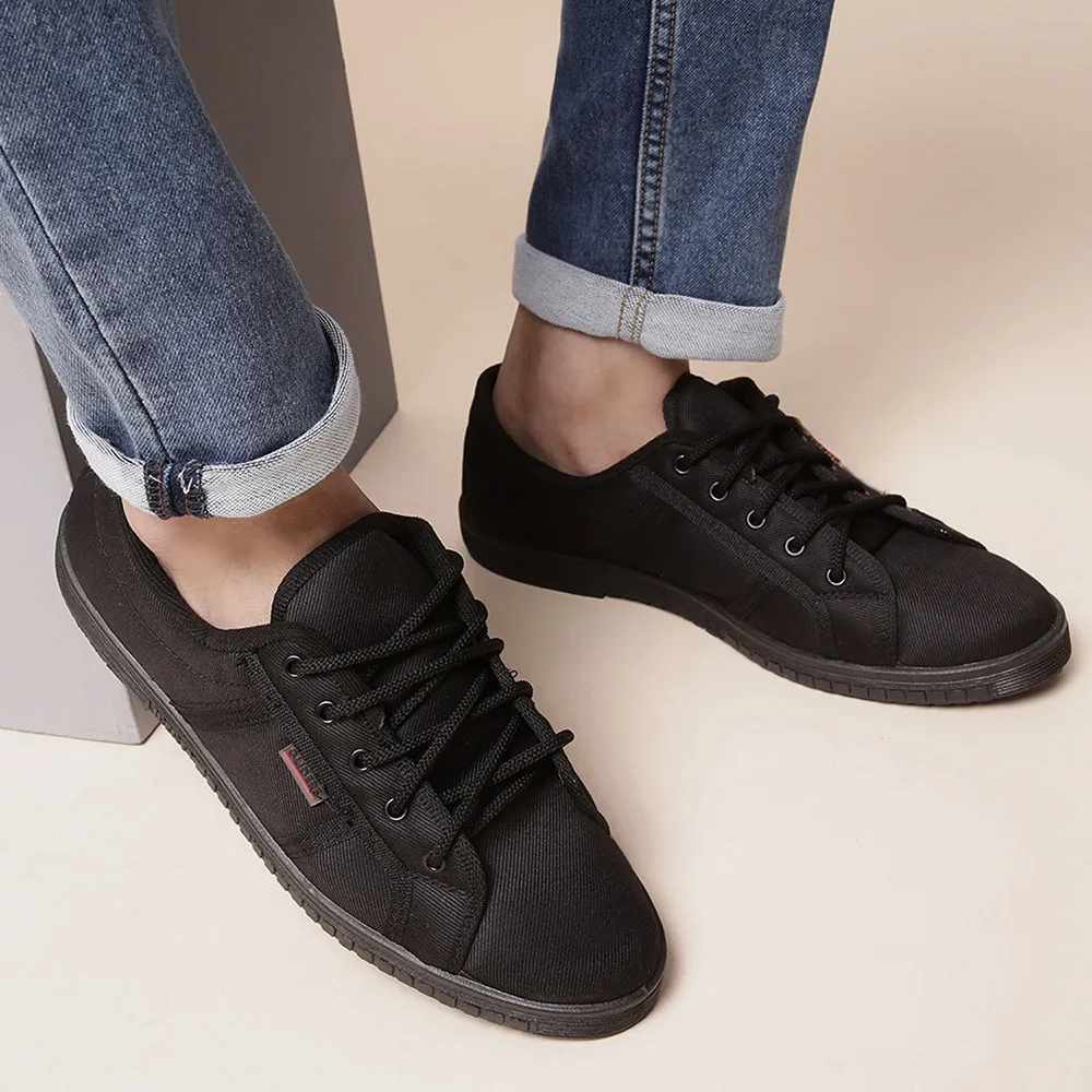 Chaussures Casual à Lacets Noires Pour Homme JUMPER-E Par Liberty