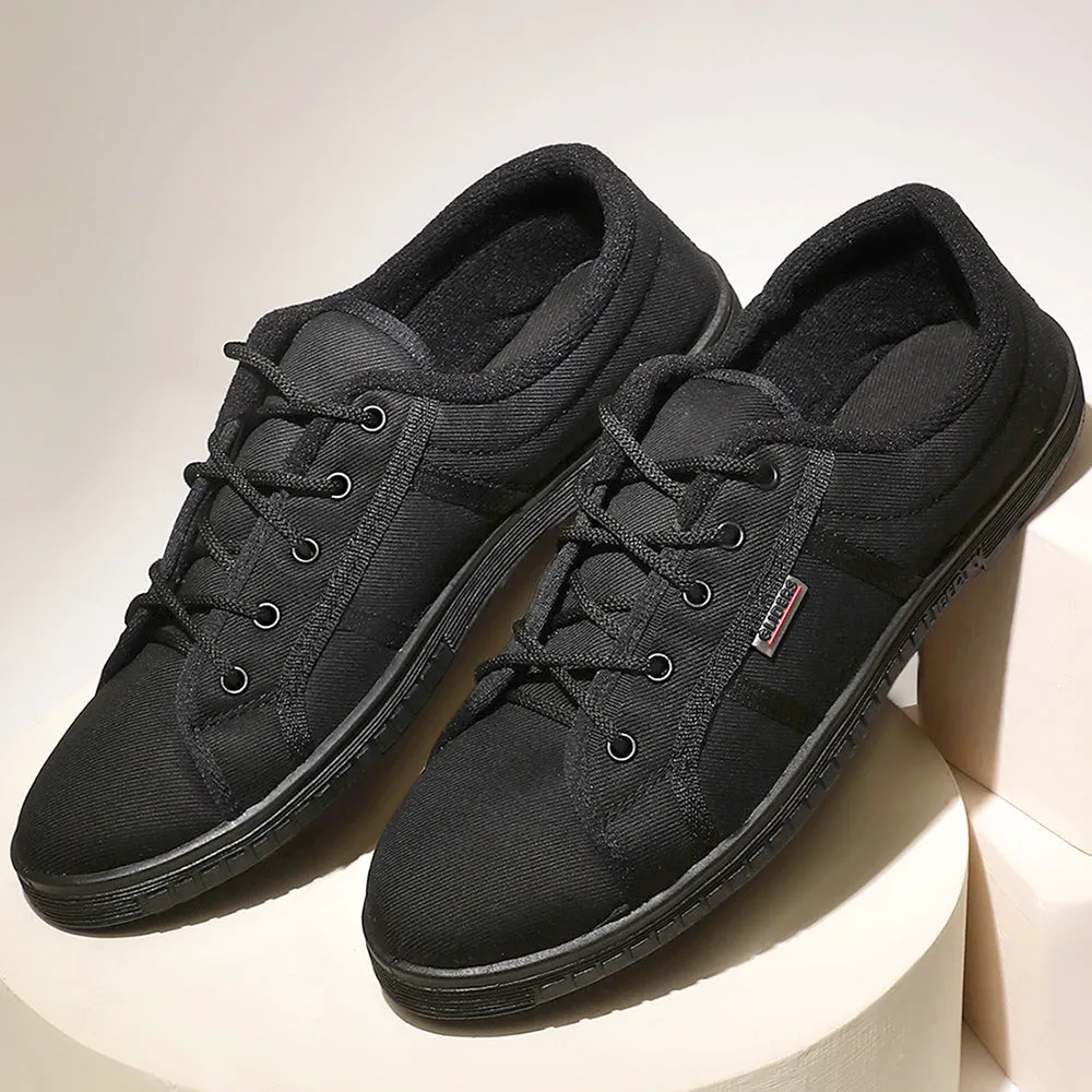 Chaussures Casual à Lacets Noires Pour Homme JUMPER-E Par Liberty