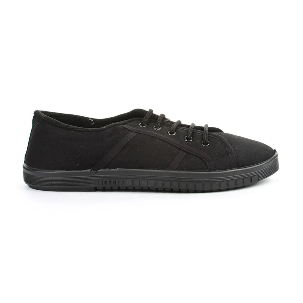 Chaussures Casual à Lacets Noires Pour Homme JUMPER-E Par Liberty