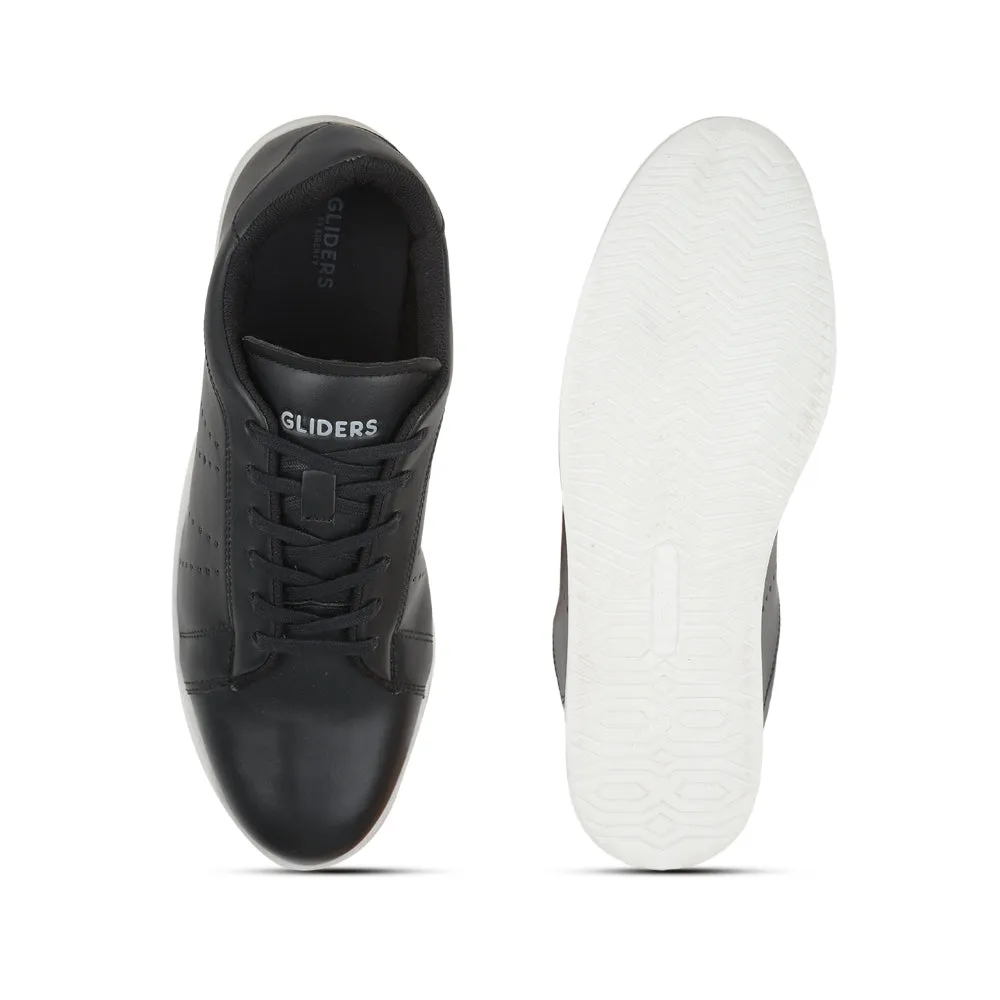 Baskets décontractées Gliders à lacets noirs pour hommes ANDERSON By Liberty