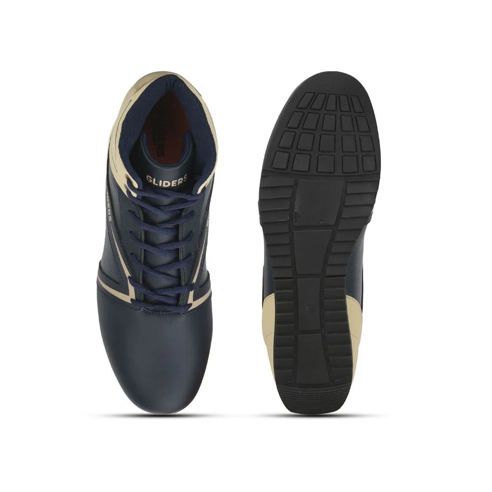 Baskets décontractées à lacets bleu marine Gliders pour hommes RIDER-E par Liberty