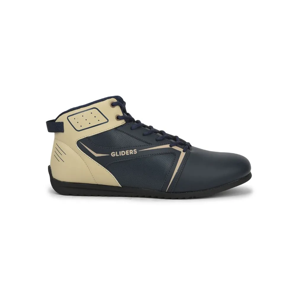 Baskets décontractées à lacets bleu marine Gliders pour hommes RIDER-E par Liberty